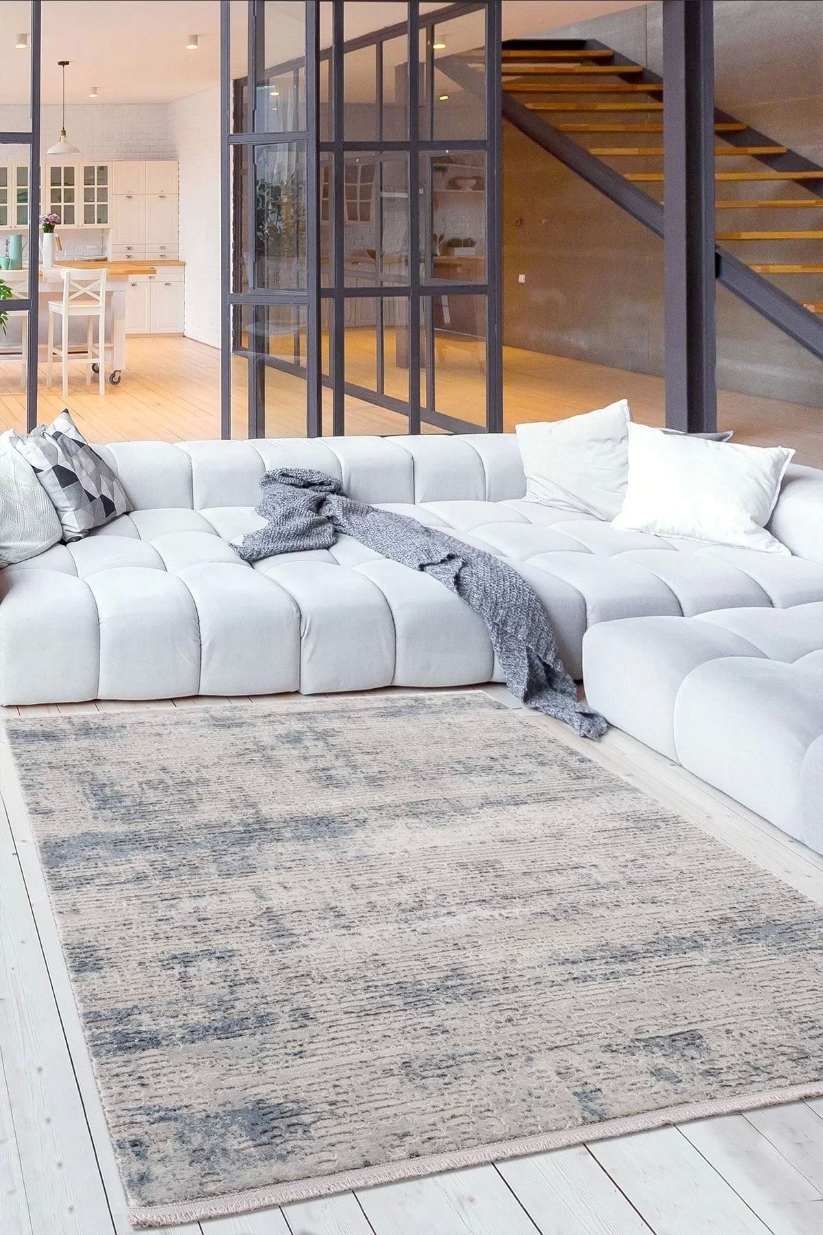 PetraHomeLiving Breda Modern Salon ve Oturma Odası Halısı - Gri