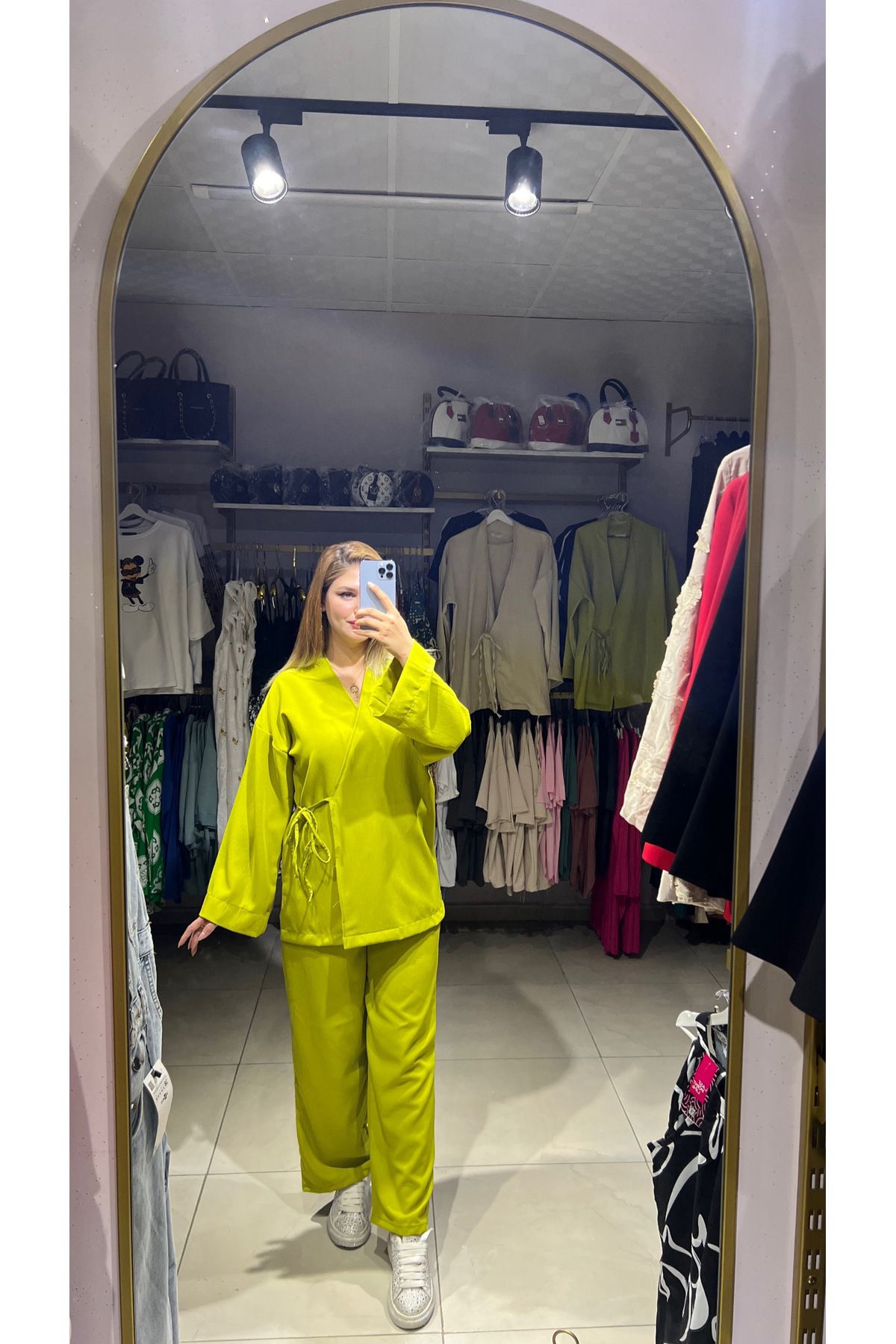Elvira Butik KETEN KİMONO TAKIM