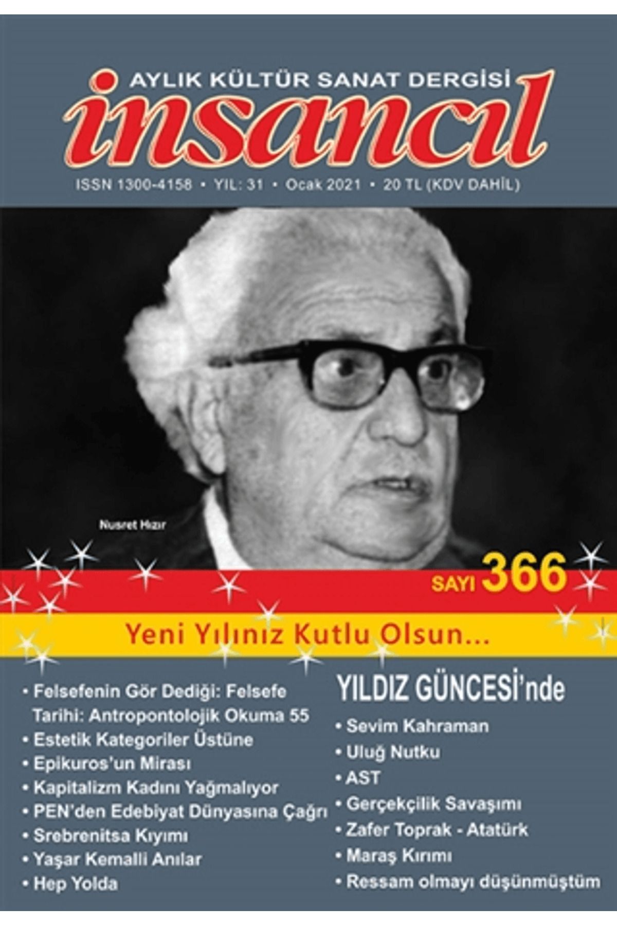 İnsancıl Dergisi Yayınları İnsancıl Aylık Kültür Sanat Dergisi Sayı: 366 Ocak 2021