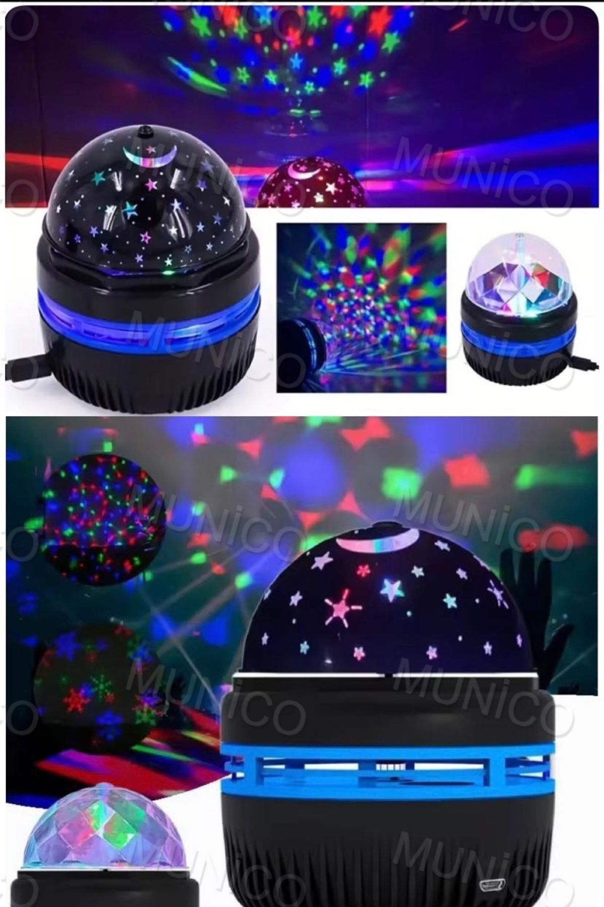 Munico Çocuk Bebek Odası Kuzey Işıkları Aurora Projektör Yıldız Projektör Galaxy Projektör LED Gece Lambası