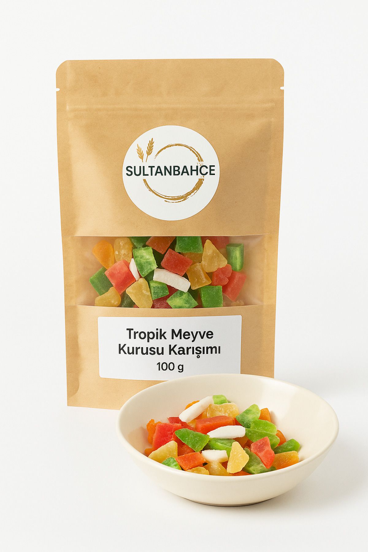 sultanbahçe Doğal Tropik Meyve Kurusu Karışık 100 Gr | Şeker İlavesiz - Sağlıklı Atıştırmalık - Jelibon Kıvamı