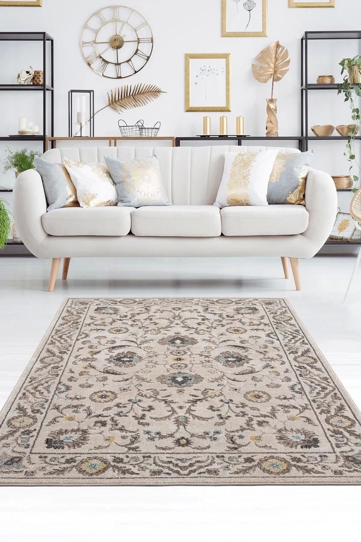 PetraHomeLiving Safir Modern Salon ve Oturma Odası Halısı - Gri