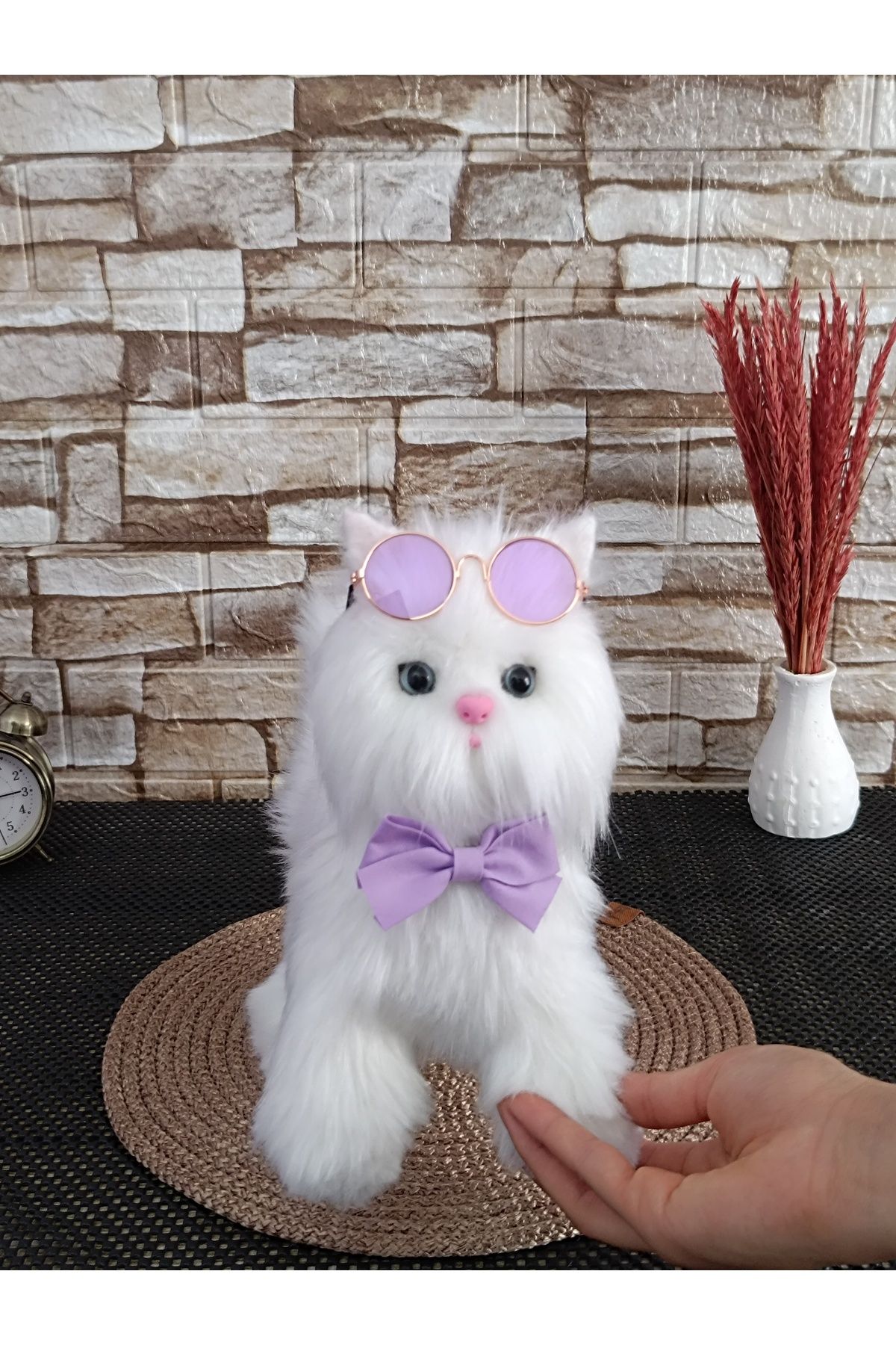 YNC Vivocraft El Yapımı Uzun Tüylü Peluş Kedi - Dekoratif Kedi Figürü - Sınırlı Üretim Özel Tasarım