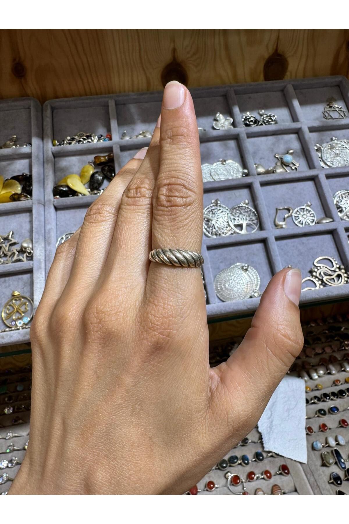 hayaltasari BURGU MODEL TASARIMLI GÜMÜŞ YÜZÜK