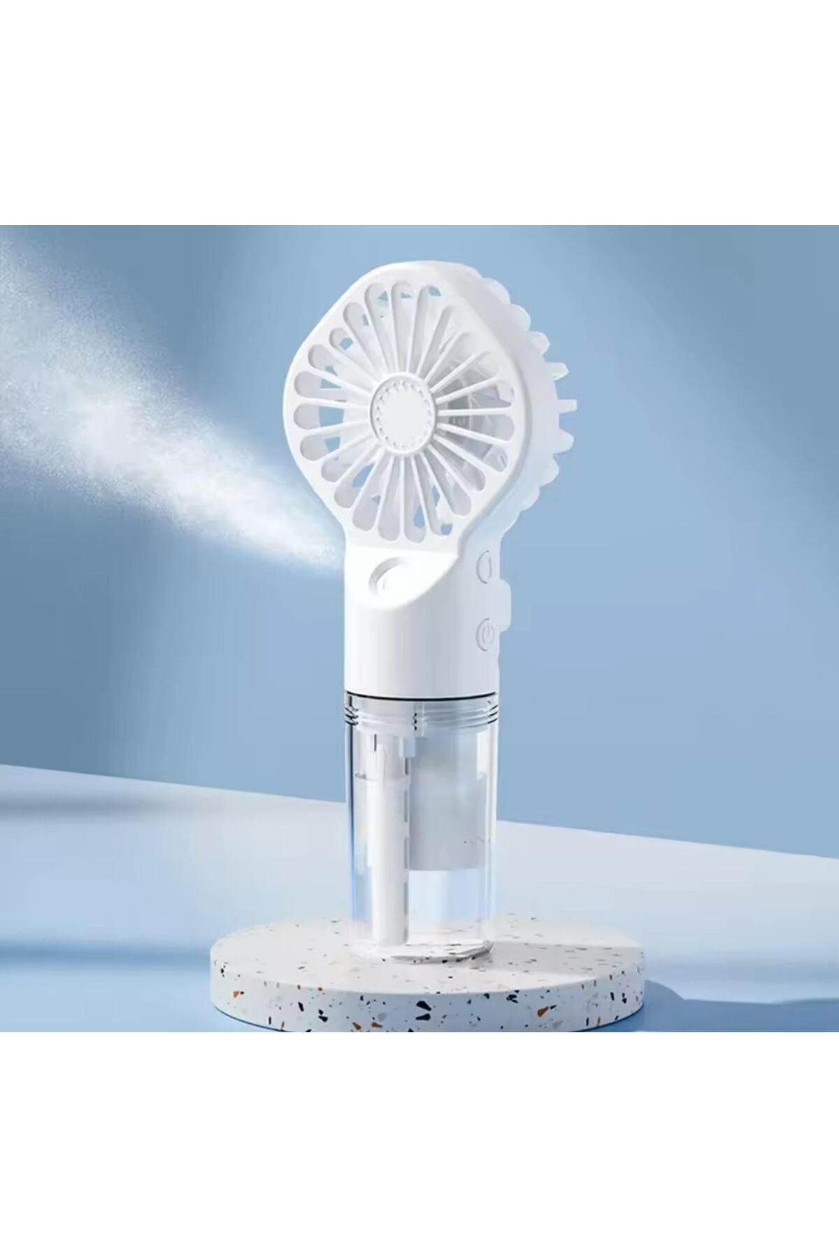 fortrek Mini Fan Şarjlı El Fanı Su Püskürtmeli Boyuna Asmalı Mini Klima