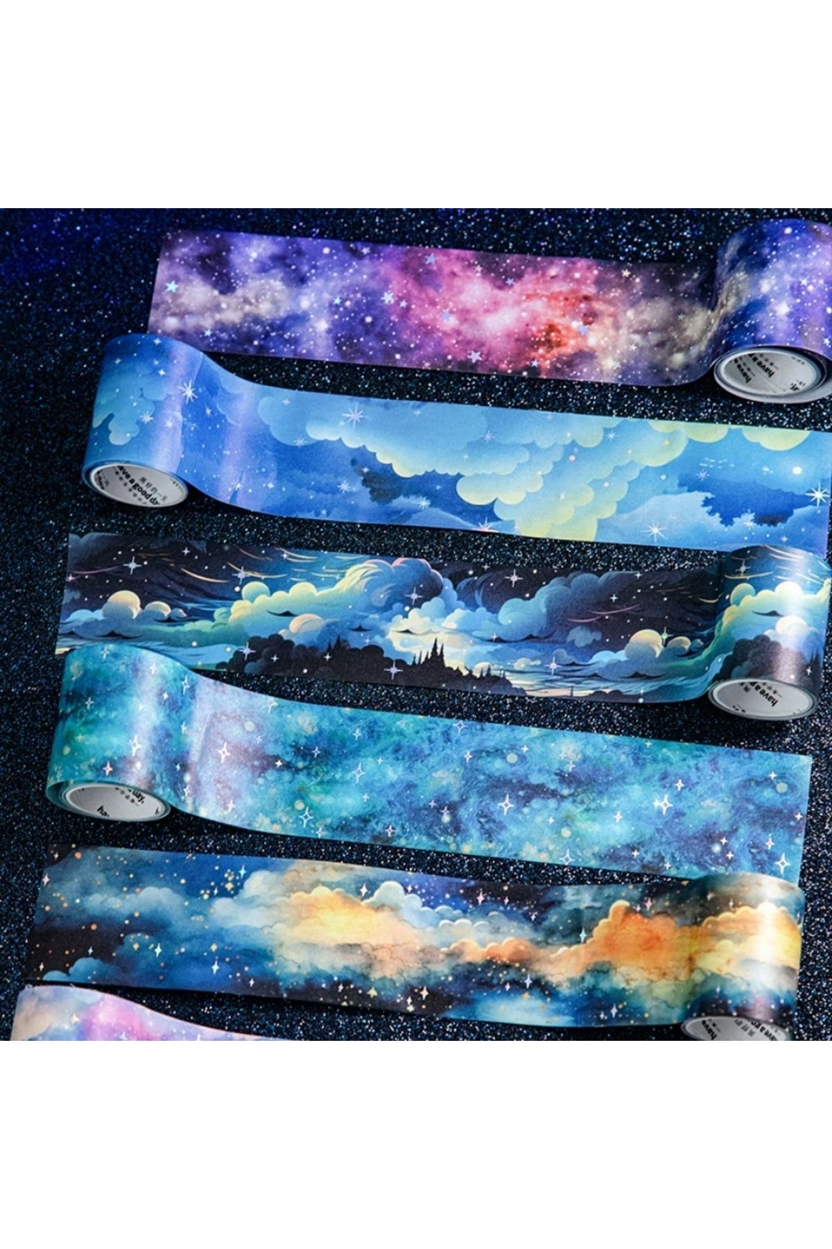 İthal G14-2m aksam gökyüzü washi tape - Numara : 3