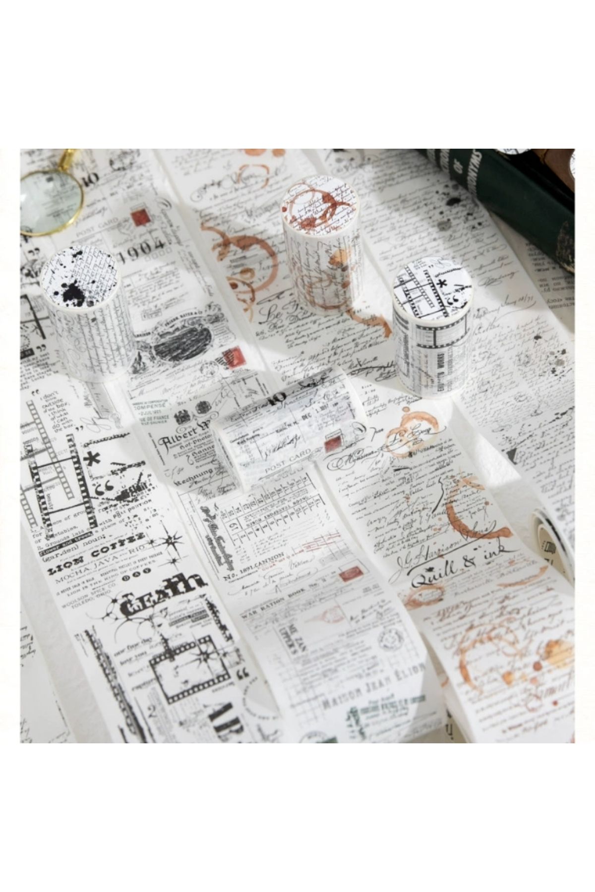 İthal H3-3m arka plan washi tape - Numara : 3
