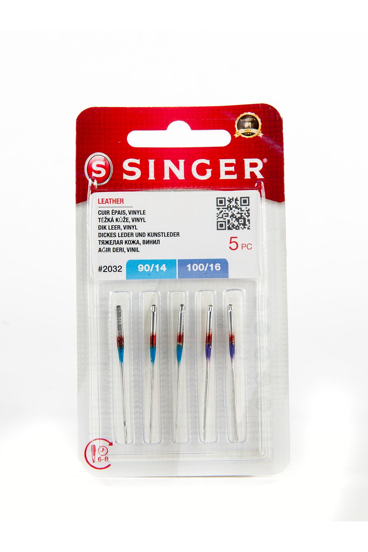 SİNGER Deri Makine İğnesi 2032 90/14 - 100/16 Numara