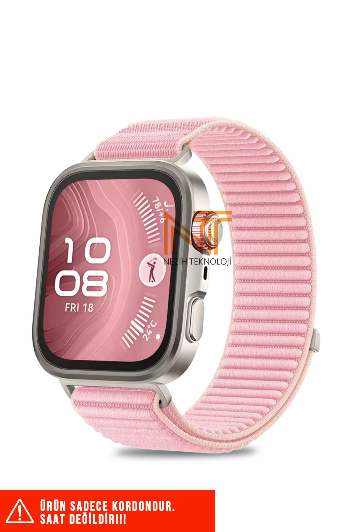 Nezih Case Huawei Fit 4 Pro / Fit 4 / Fit 3 Uyumlu Sportif Örgü Cırtlı Pratik Kordon