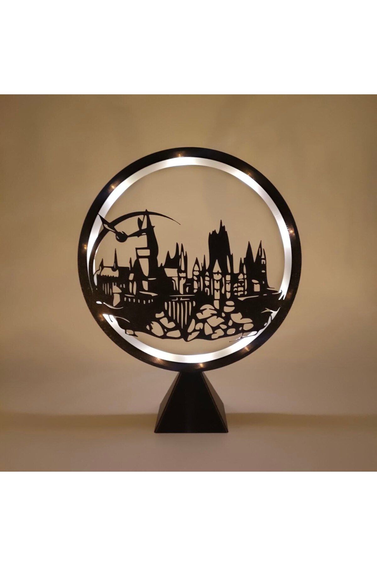 Vaiflagy Store Desenli Led Işıklı Modern Dekoratif Aydınlatma Çember Ring Gece Lambası