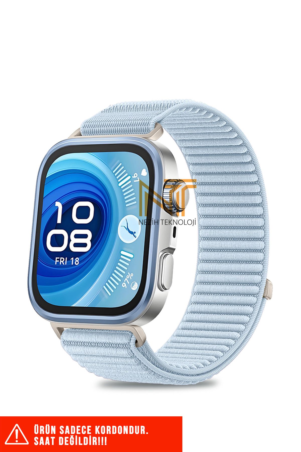 Nezih Case Huawei Fit 4 Pro / Fit 4 / Fit 3 Uyumlu Sportif Örgü Cırtlı Pratik Kordon