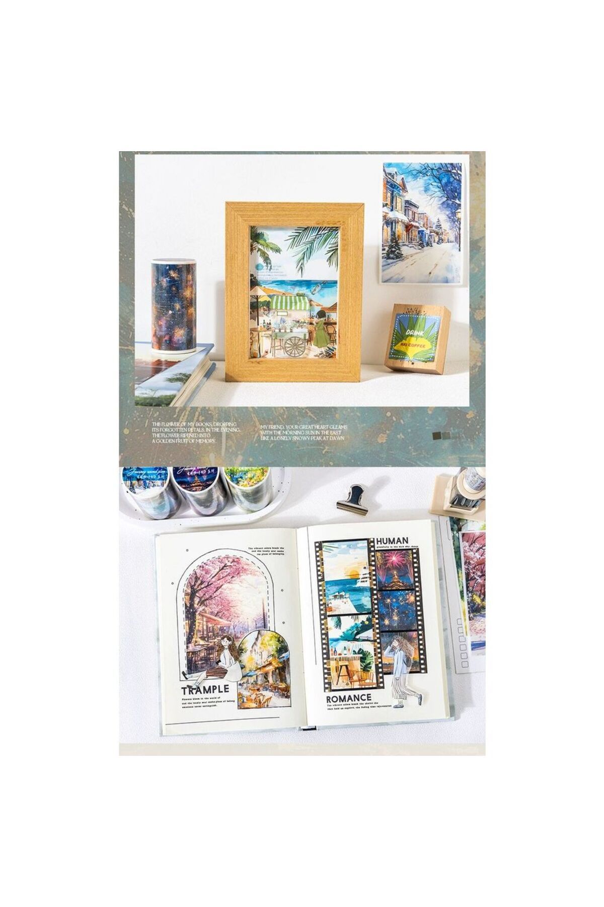 İthal H3-2m uzun döngü arka plan washi tape - Numara : 3