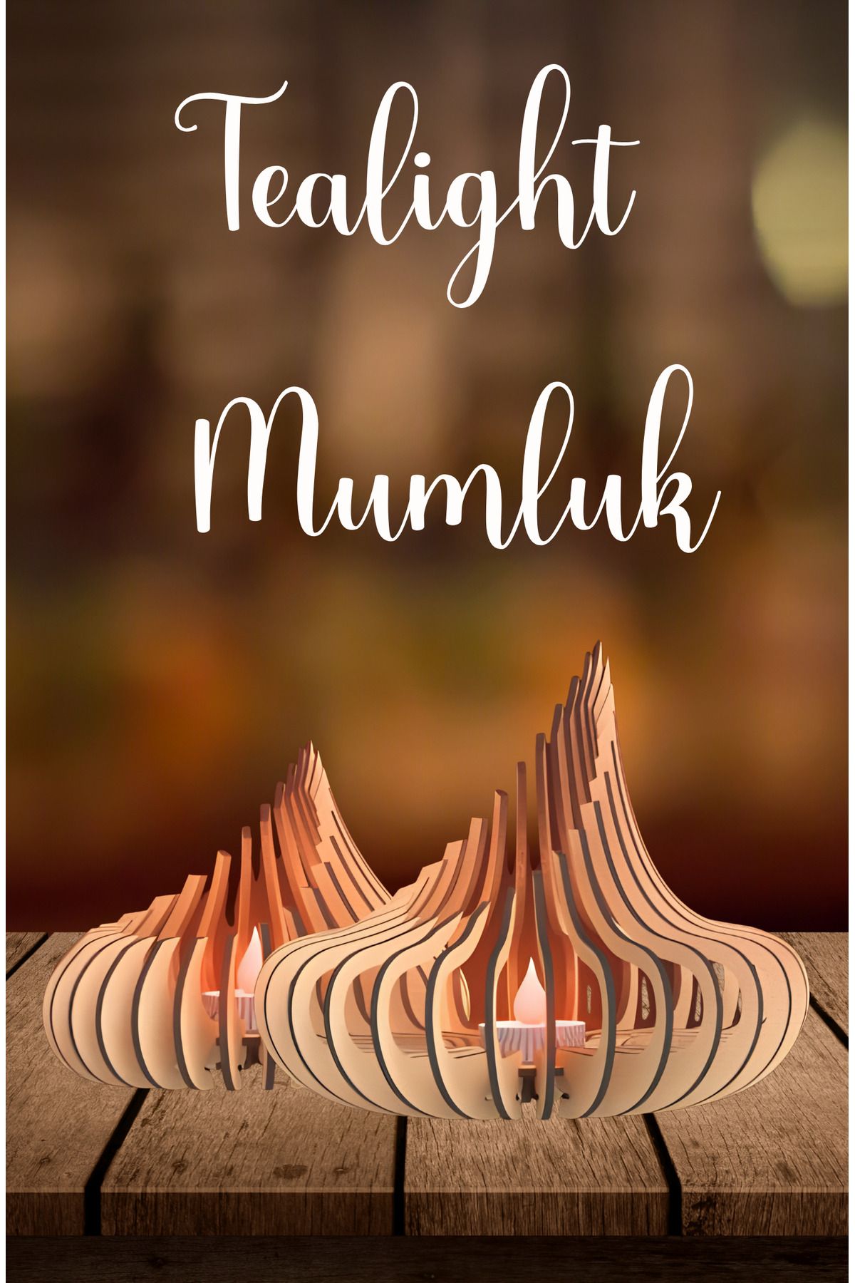 GÜL MZC Tealight Mumluk Şamdan 2'li