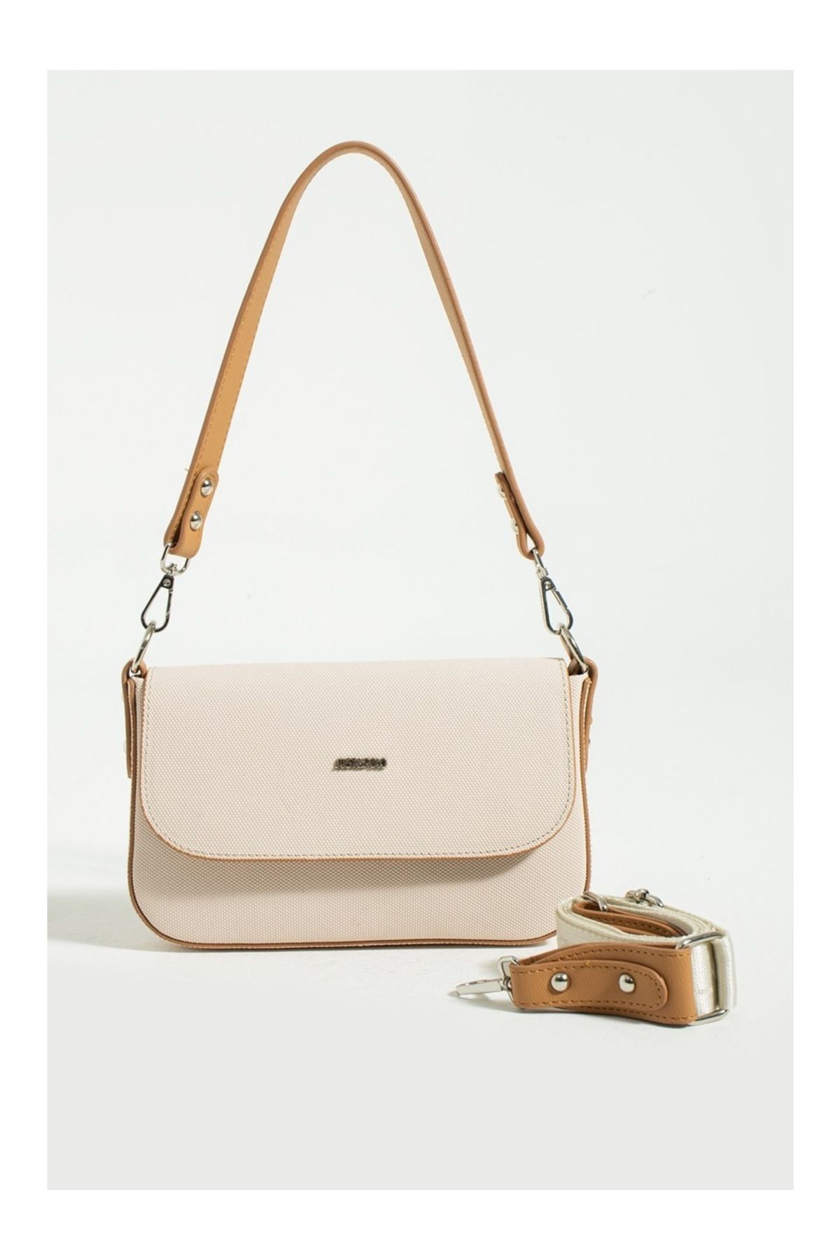 Just Polo Kadın Krem Camel El Ve Omuz Çantası 346005MH