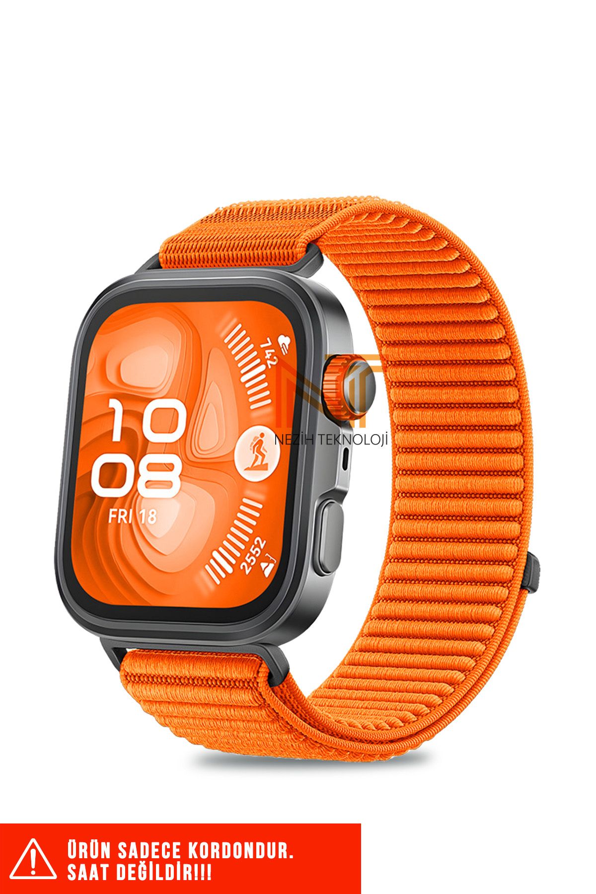 Nezih Case Huawei Fit 4 Pro / Fit 4 / Fit 3 Uyumlu Sportif Örgü Cırtlı Pratik Kordon