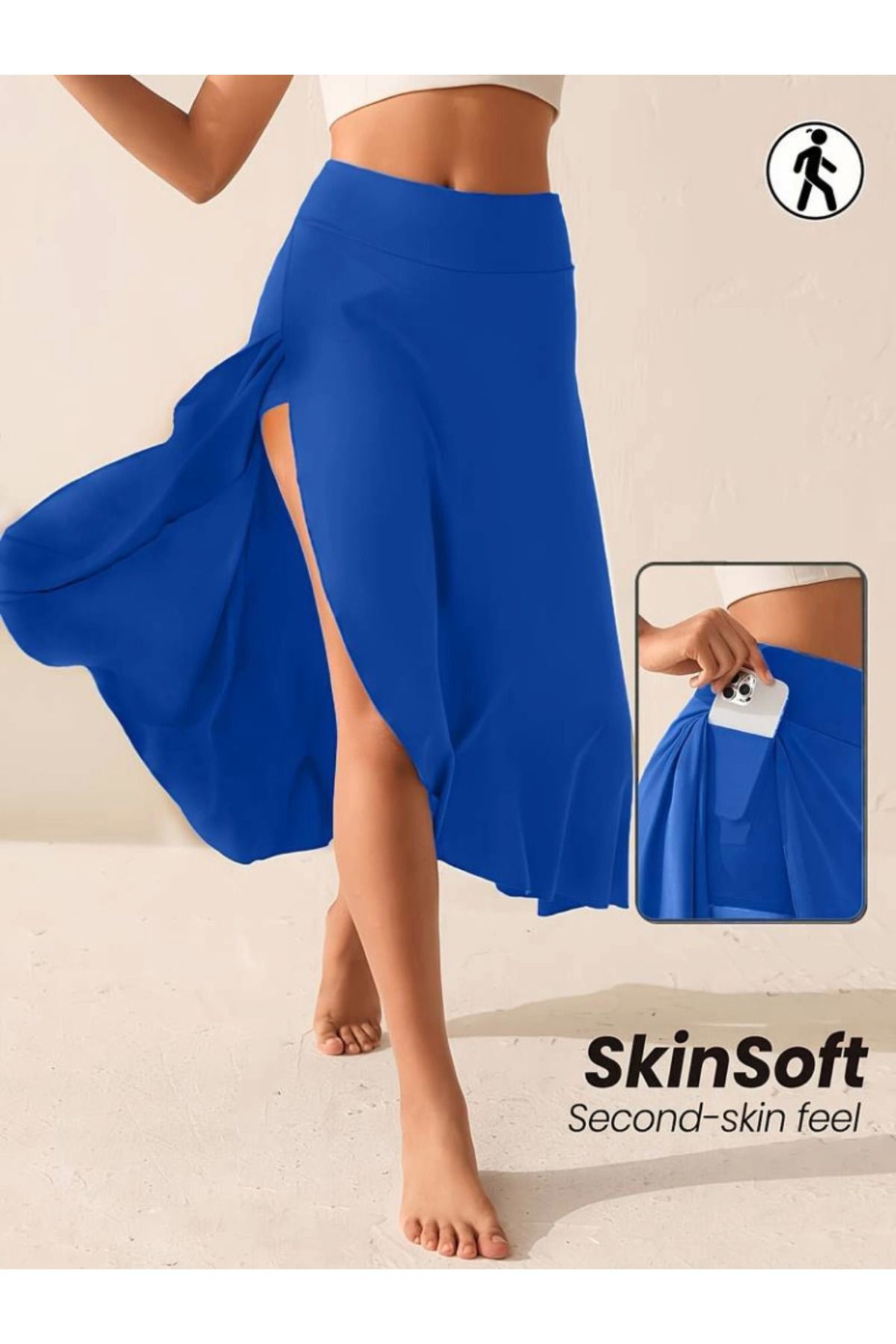 ZORM Trendy Cep Detaylı Sandy Etek