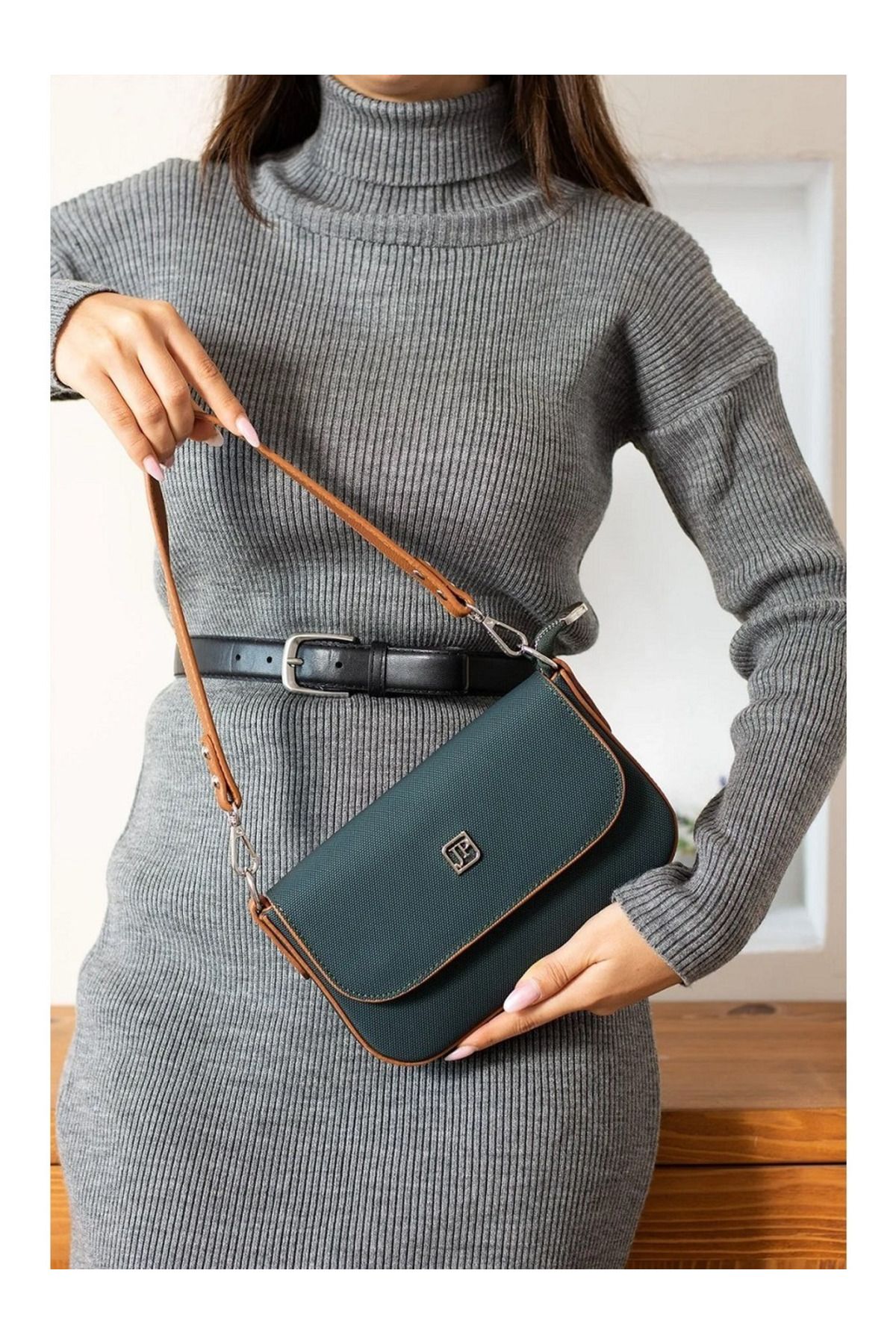 Just Polo Kadın Krem Camel El Ve Omuz Çantası 346005MH