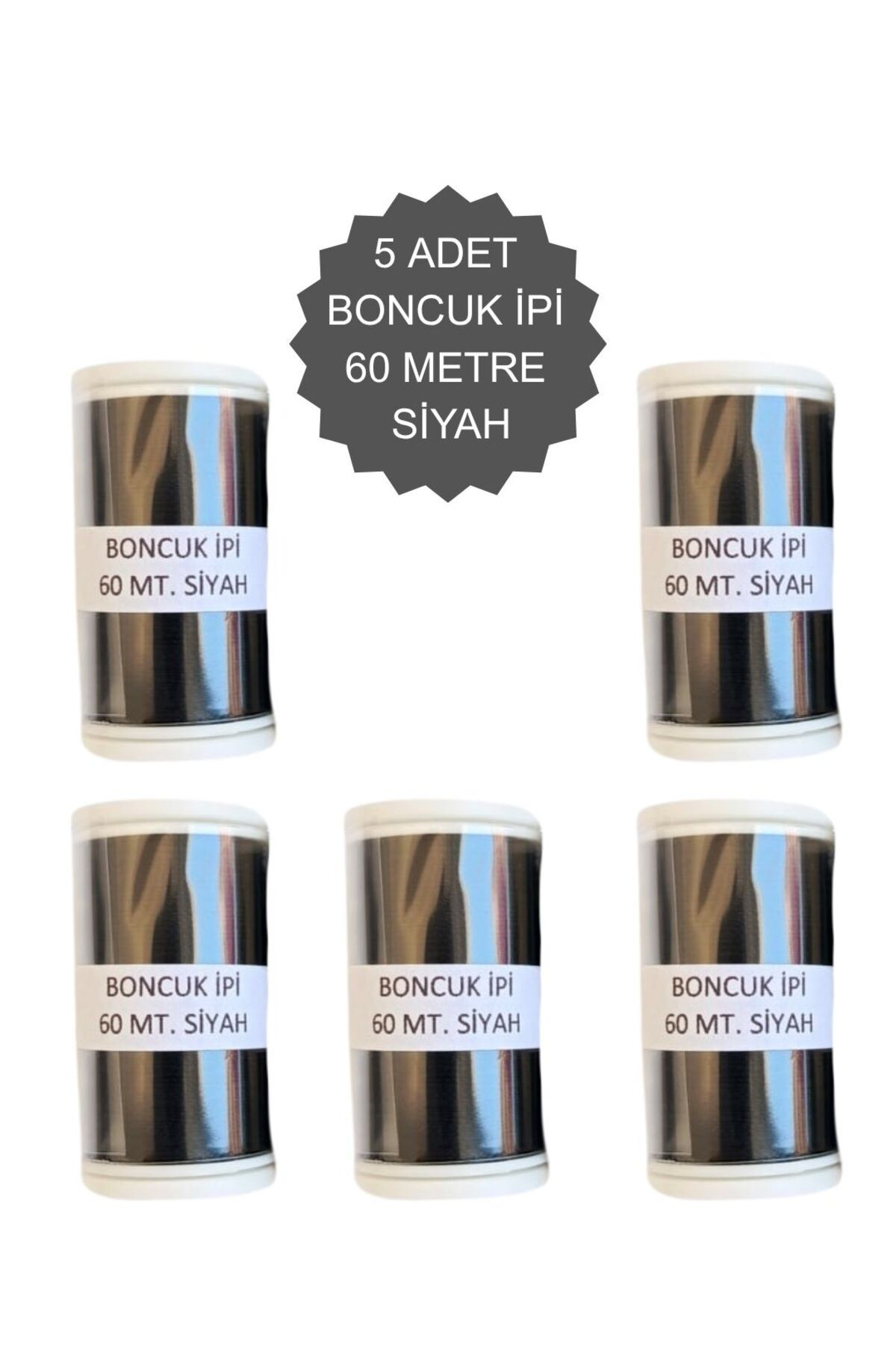 Eskişehir hobi sanat 5 Adet 60 Metre Kum Boncuk Ipi Miyuki Ipi Boncuk Ipi Siyah Renk