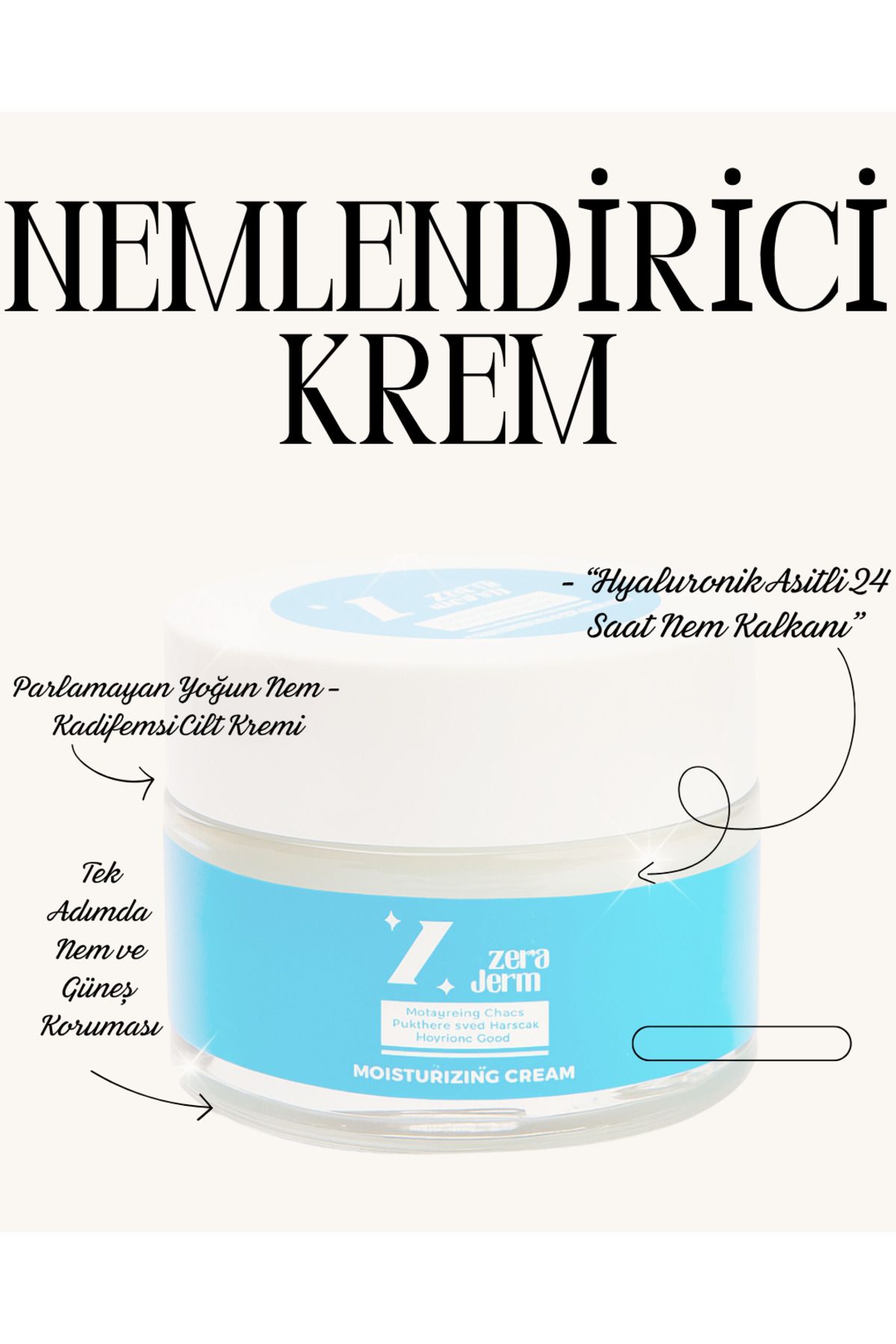 Lurji Parfümsüz ve hipoalerjenik Nemlendirici Krem