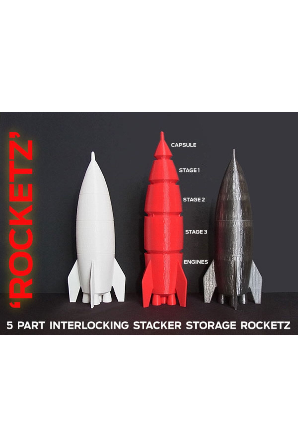 Vision Craft 'Rocketz' ... birbirine ayrılan depolama aşamaları ve eğlenceli model