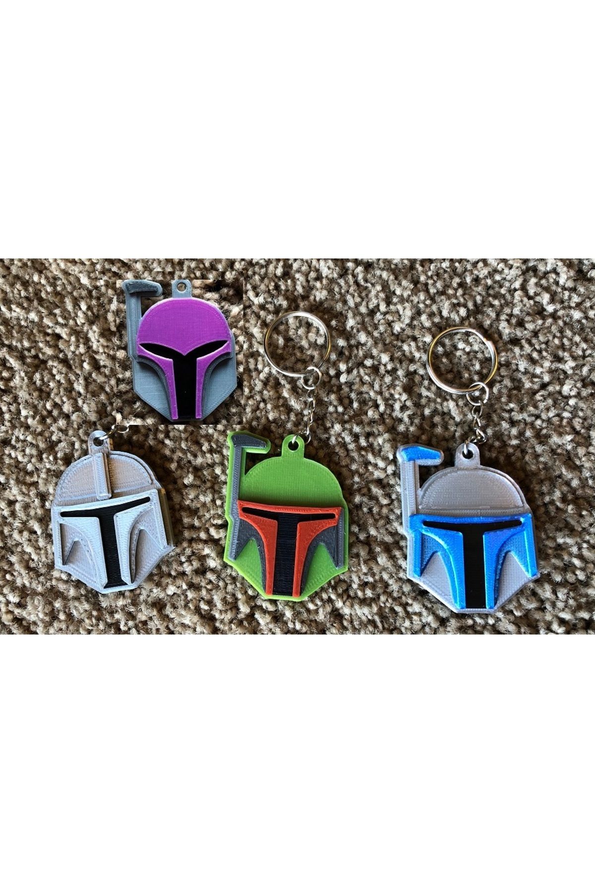 talaşoğlu Mandalorian kask anahtarlıkları (4 Adet)