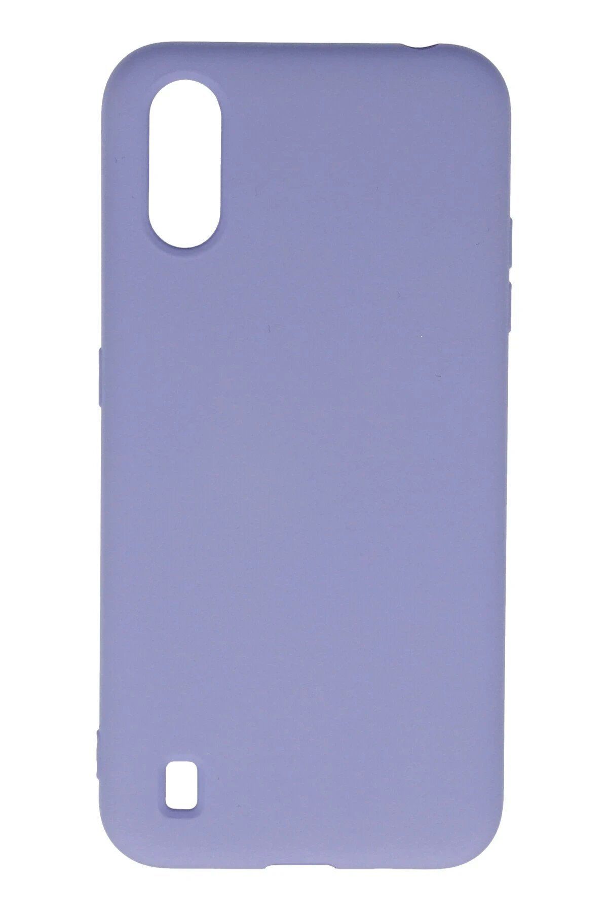Toptan Bulurum Samsung Galaxy A01 Kılıf Nano içi Kadife Silikon - Lila
