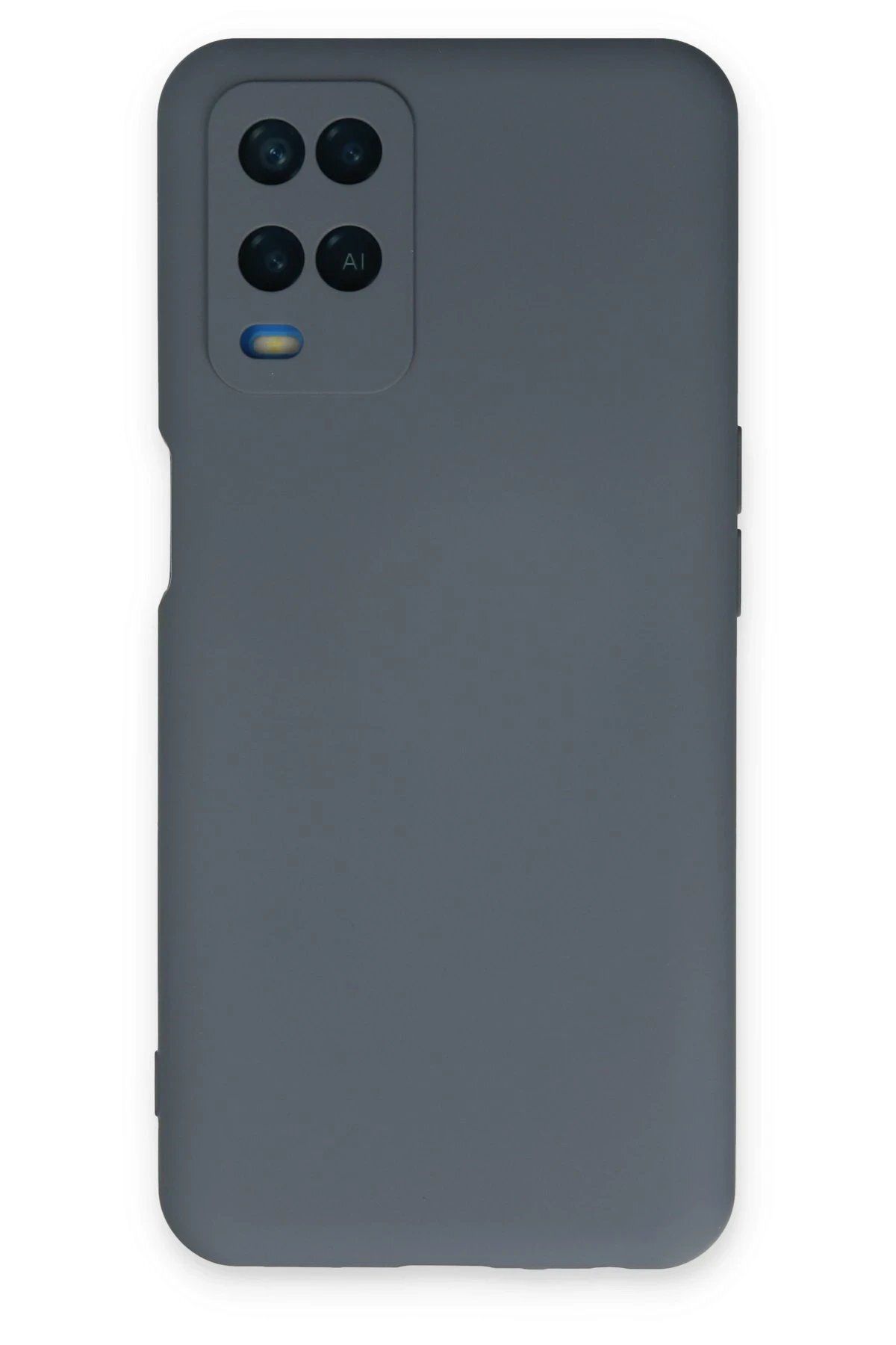 Toptan Bulurum Oppo A54 4G Kılıf Nano içi Kadife Silikon - Gri