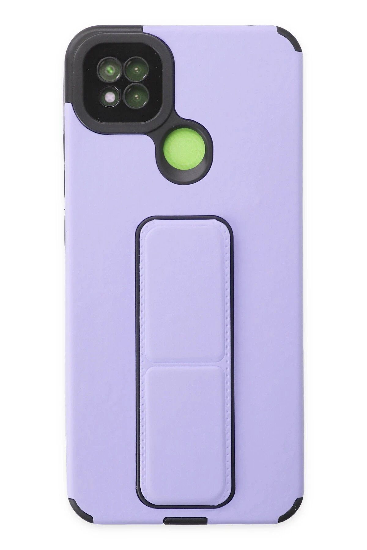 Toptan Bulurum Xiaomi Redmi 9C Kılıf Mega Standlı Silikon - Lila