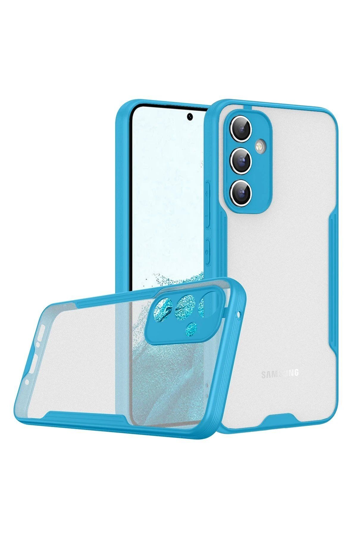 Toptan Bulurum Samsung Galaxy A24 4G Kılıf Platin Silikon - Mavi