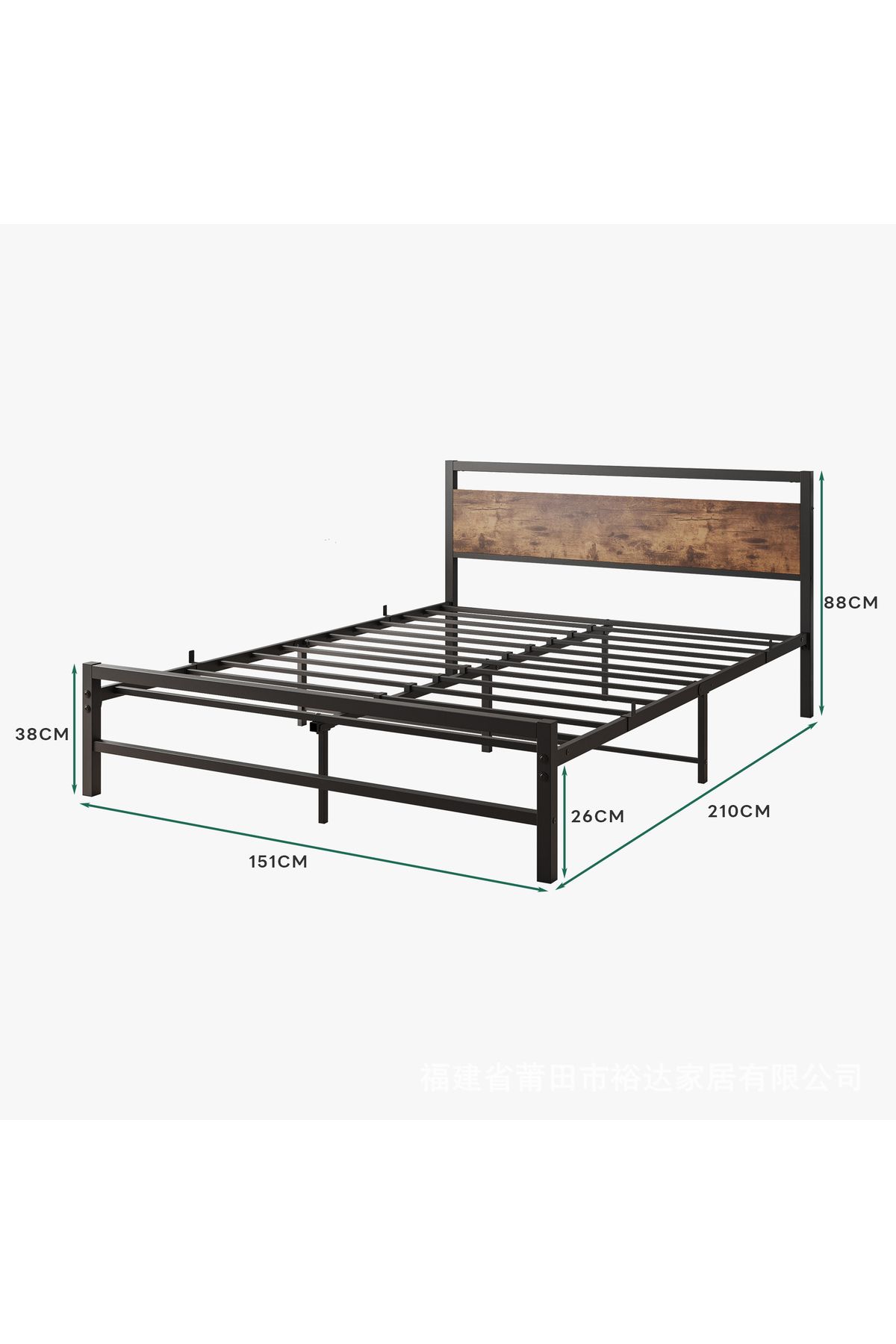 sharpdo-Metal Platform Bed Frame, No Box Spring Required, Single Bed, With Heavy Duty Strong Support Slats 5