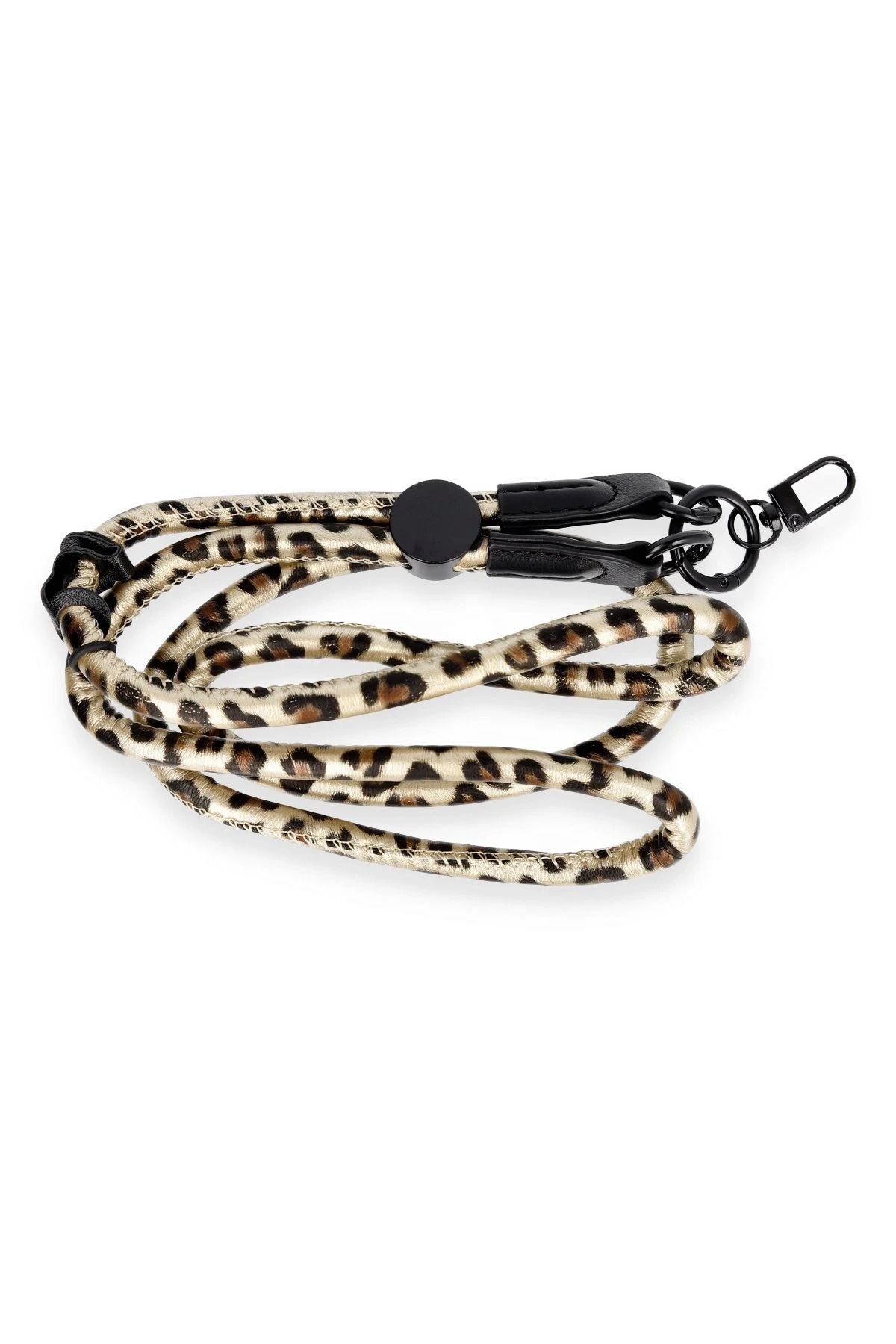 Butik BFS JI Leopar Desenli Boyun Askısı - Gold