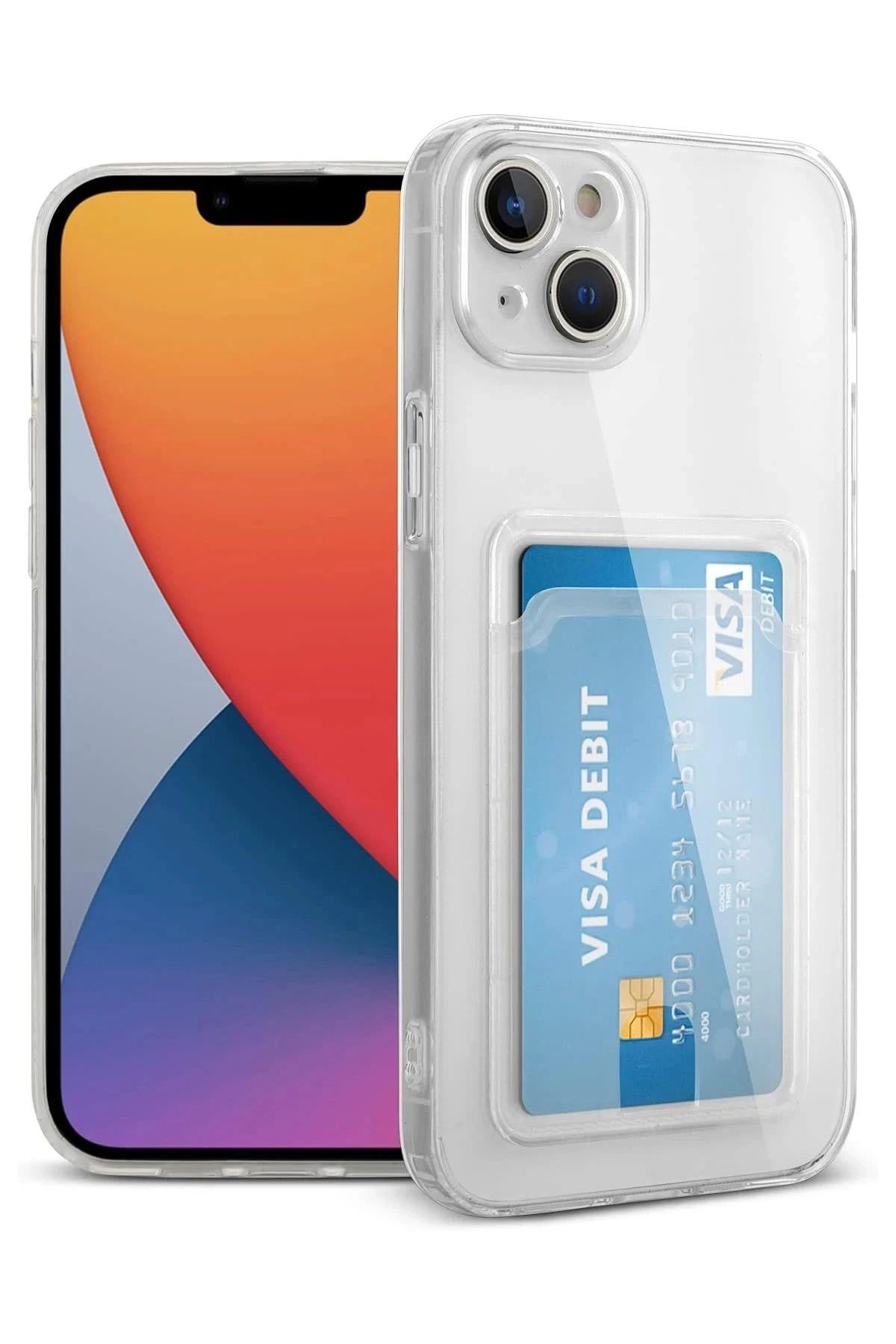 Vita Premio BFS iPhone 13 Kılıf Kart Şeffaf Silikon - Şeffaf