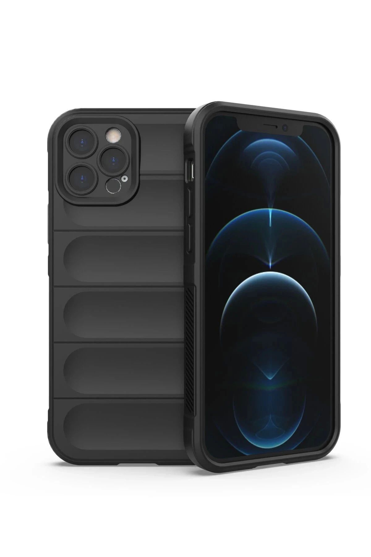 Vita Premio BFS iPhone 12 Pro Max Kılıf Optimum Silikon - Siyah