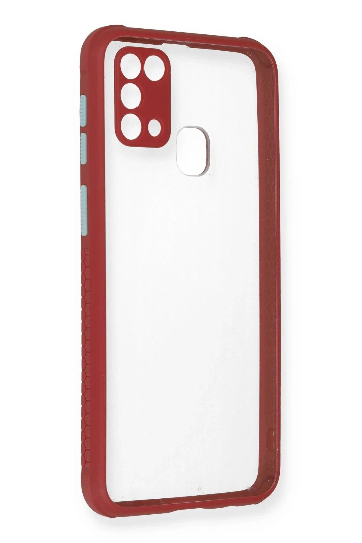 Vita Premio BFS Samsung Galaxy M31 Kılıf Miami Şeffaf Silikon - Fuşya