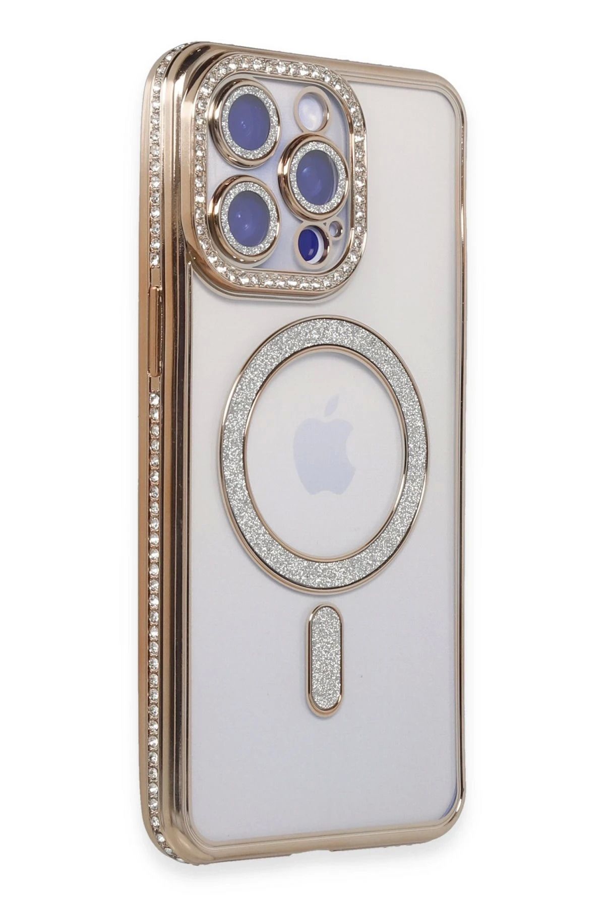 Vita Premio BFS iPhone 14 Pro Max Kılıf Joke Simli Magneticsafe Kılıf - Gold