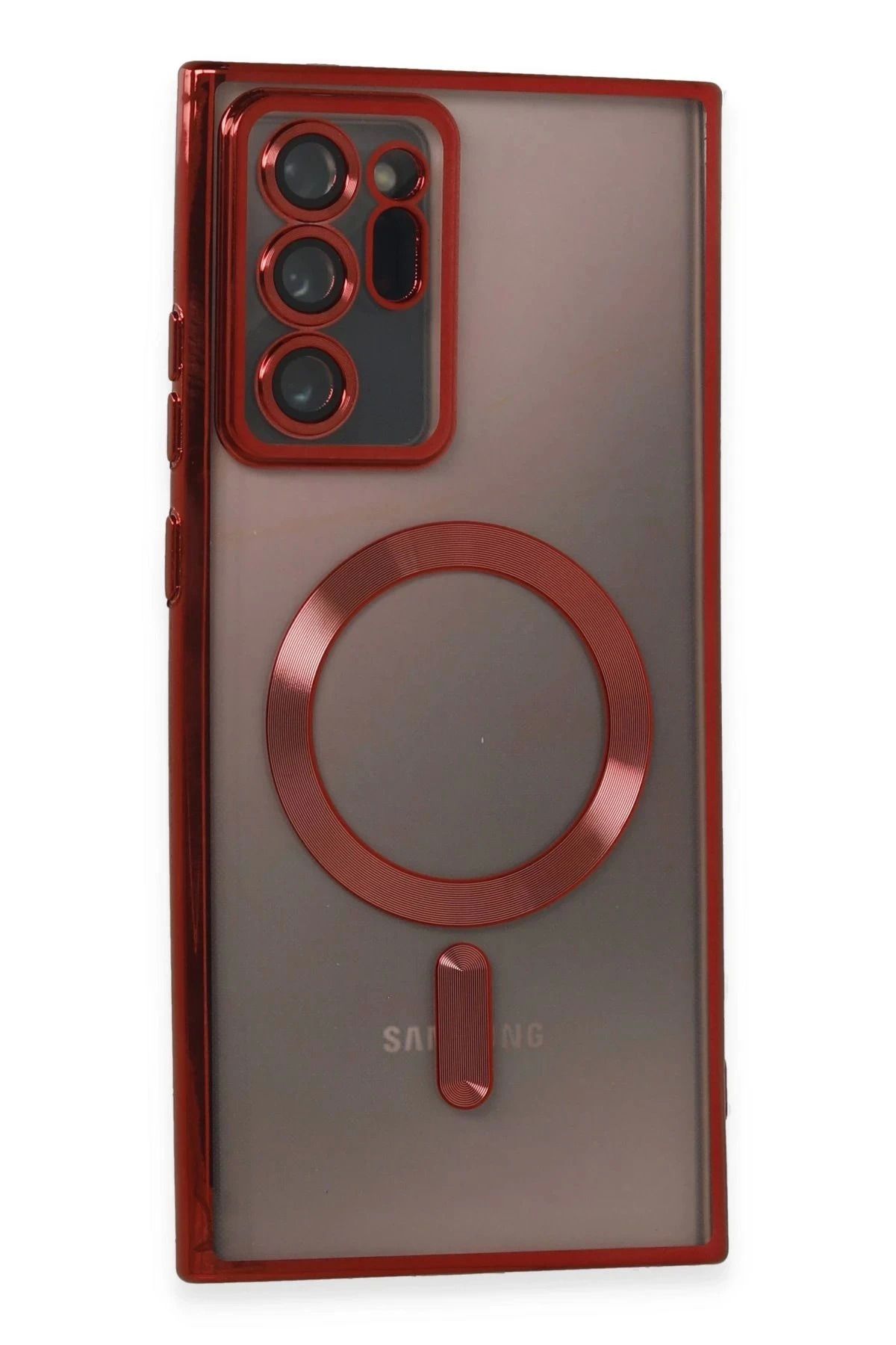 Vita Premio BFS Samsung Galaxy Note 20 Ultra Kılıf Kross Magneticsafe Kapak - Kırmızı