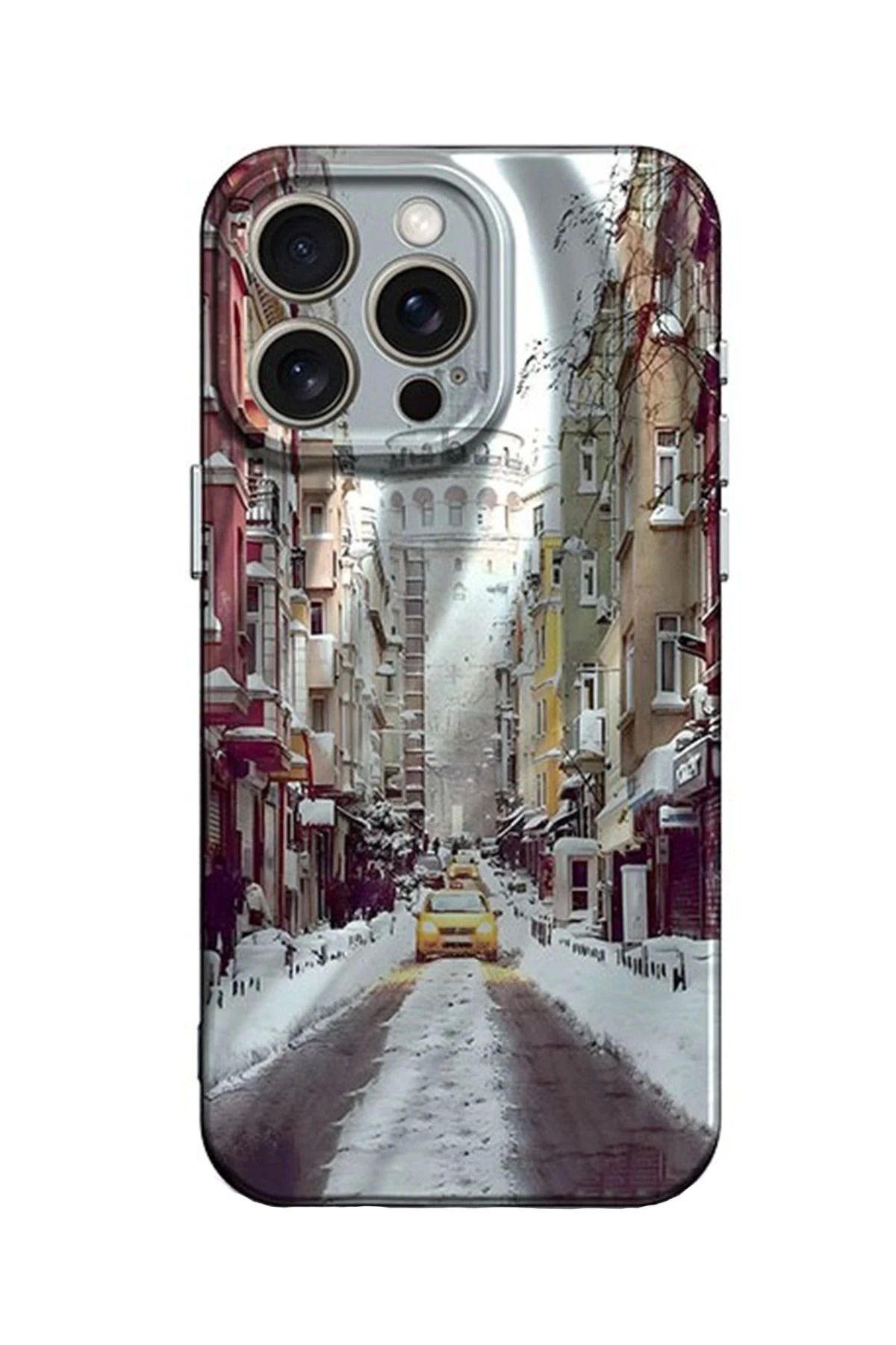 Vita Premio BFS iPhone 14 Pro Kılıf Crew Desenli Kapak - Galata Kulesi