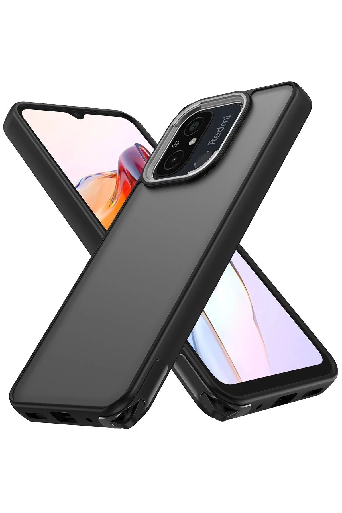 Vita Premio BFS Xiaomi Redmi 12C Kılıf Elegant Kapak - Siyah