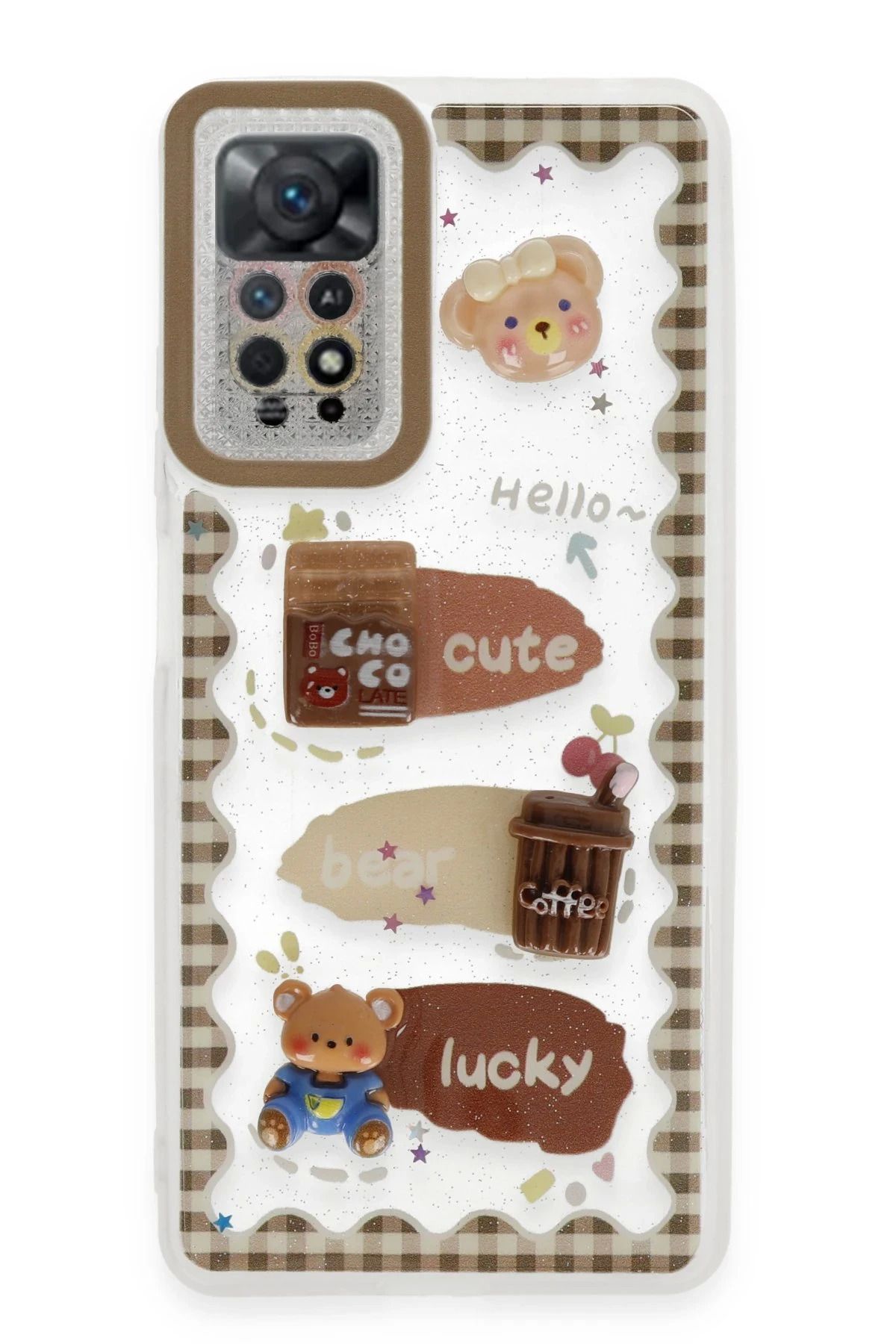 Butik BFS Xiaomi Redmi Note 11 Kılıf Sweet Desenli Silikon Kapak - Şeffaf