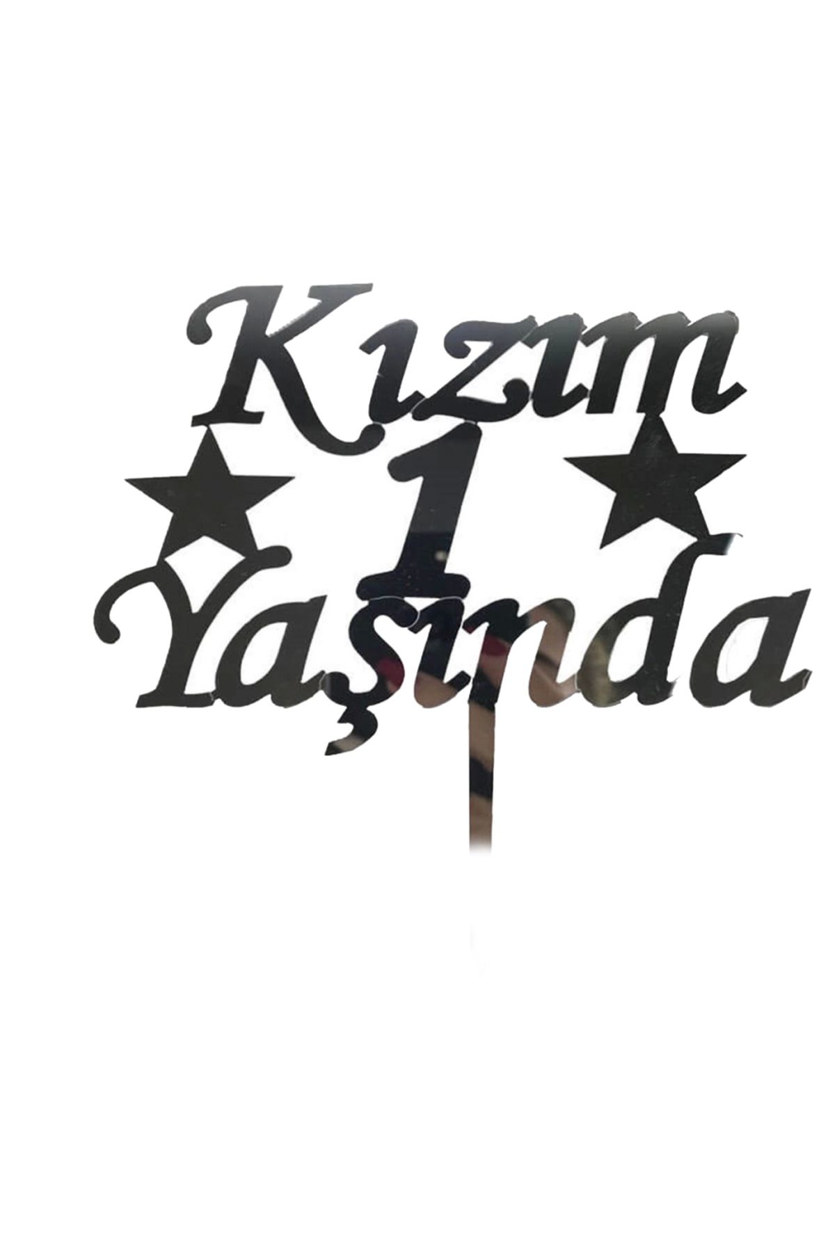 Vita Premio BFS Nessiworld Kızım 1 Yaşında İlk Yaş Doğum Günü Partisi Pleksi Pasta Süsü Gümüş Renk