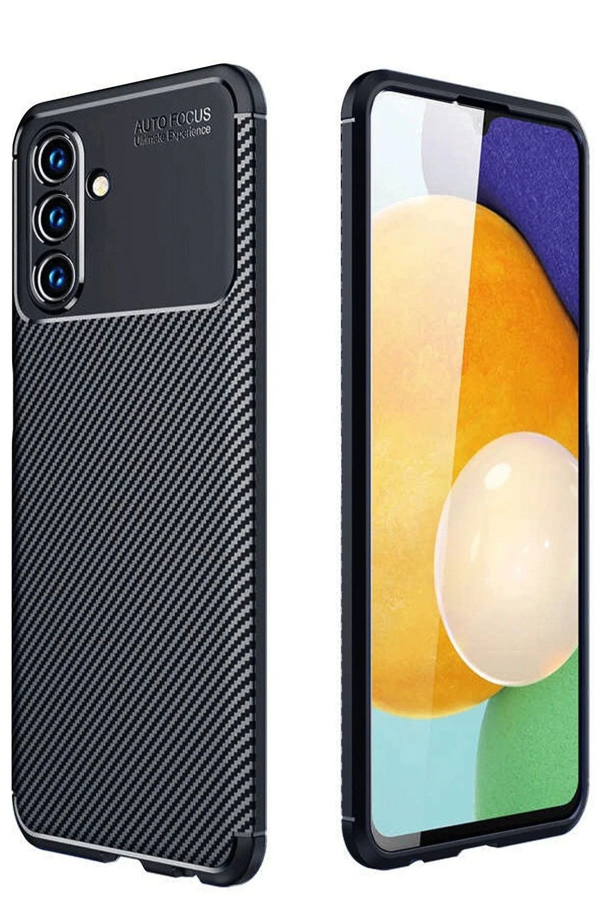 Vita Premio BFS Samsung Galaxy A56 Kılıf Auto Focus Karbon Kapak - Siyah