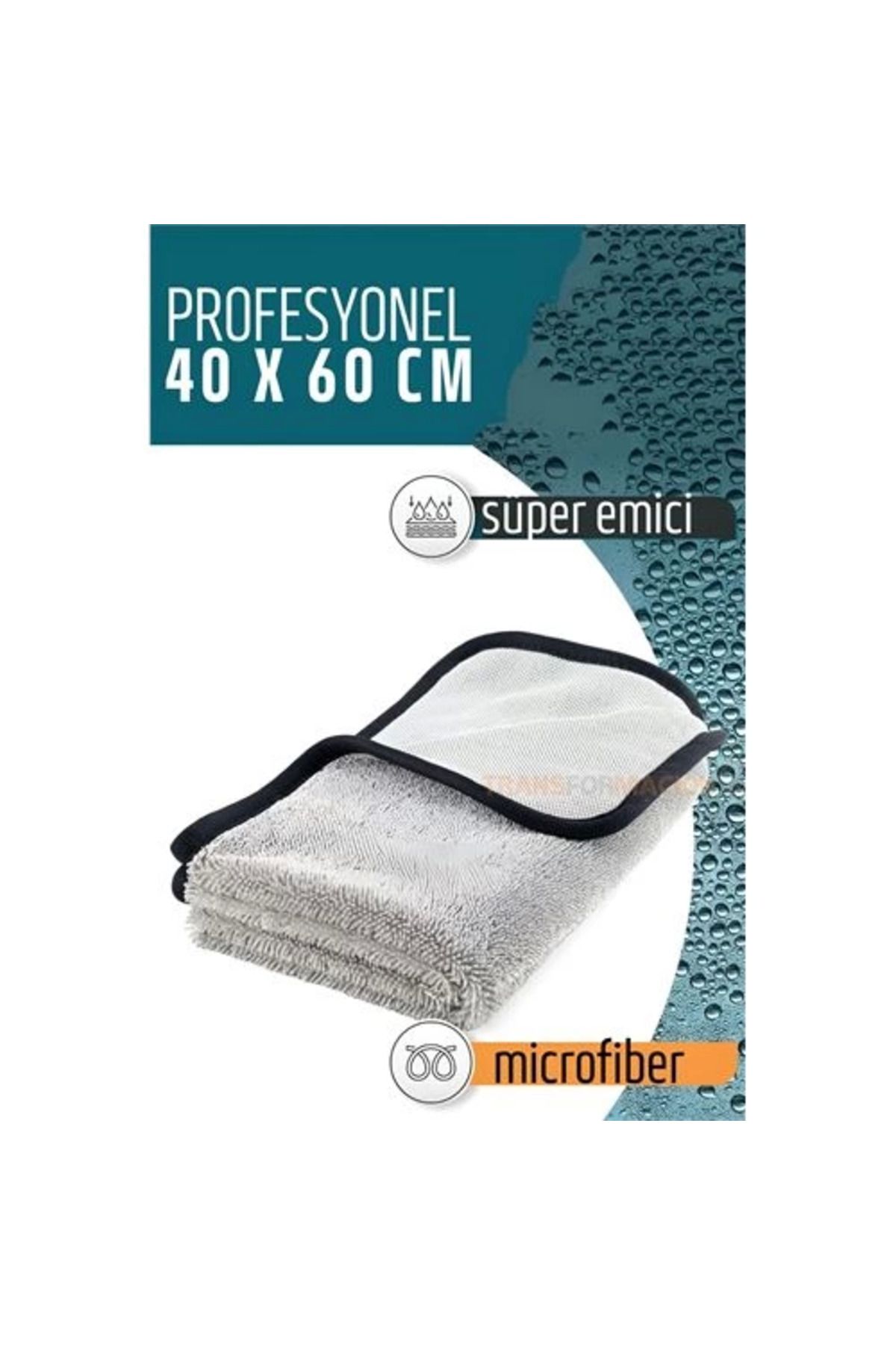 adden BFS Çift Yüzeyli Profesyonel Microfiber Havlu - Süper Emici Temizlik Bezi 40 x 60 cm