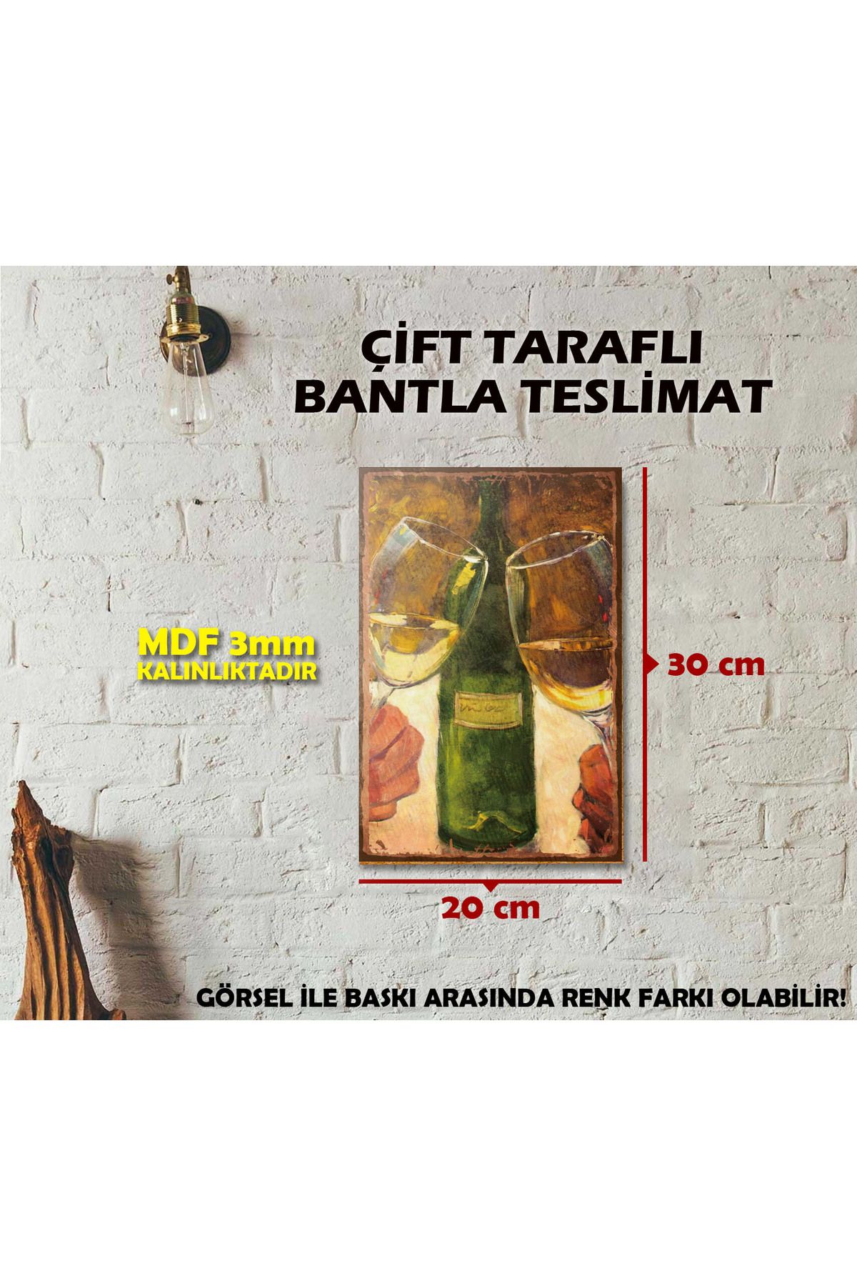 Borambalaj Sanatsal Şarap Posteri (20x30cm)