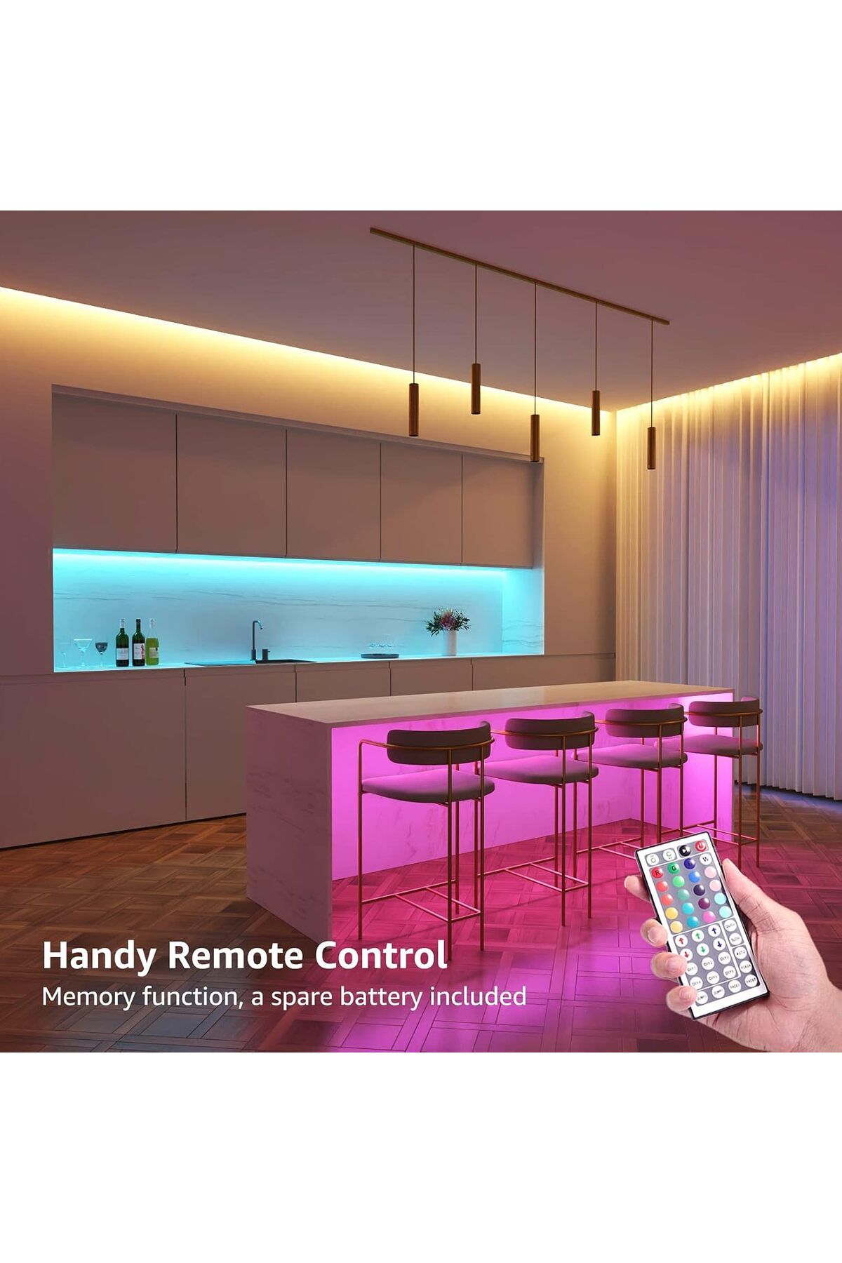 LEPRO-10M LED Strip Lights with Remote, Dimmable, RGB Colour Changing 7