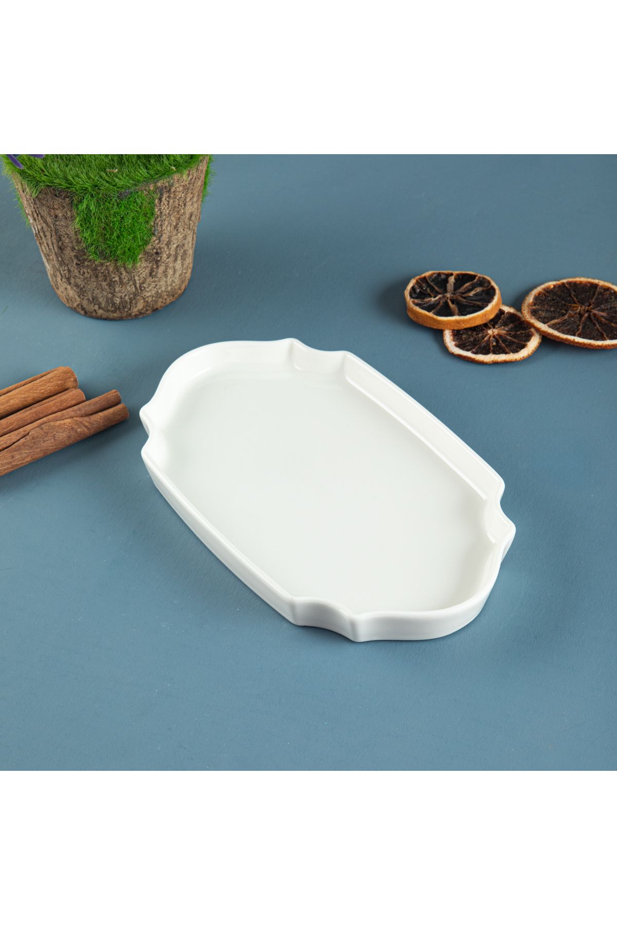 Aryıldız Lunar Kare Oval Servis Tabağı 20 cm
