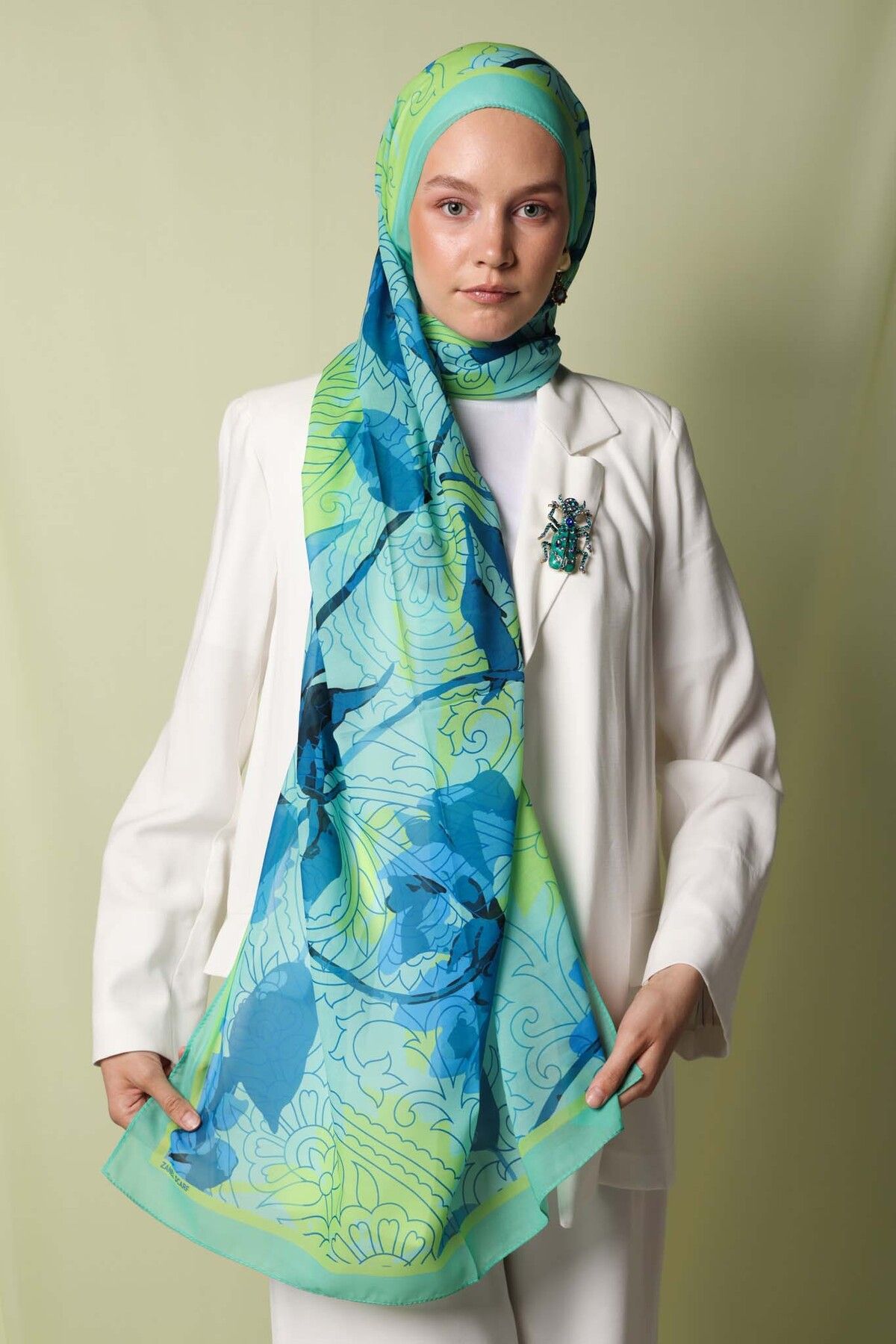 zanel scarf To Rose Desen
