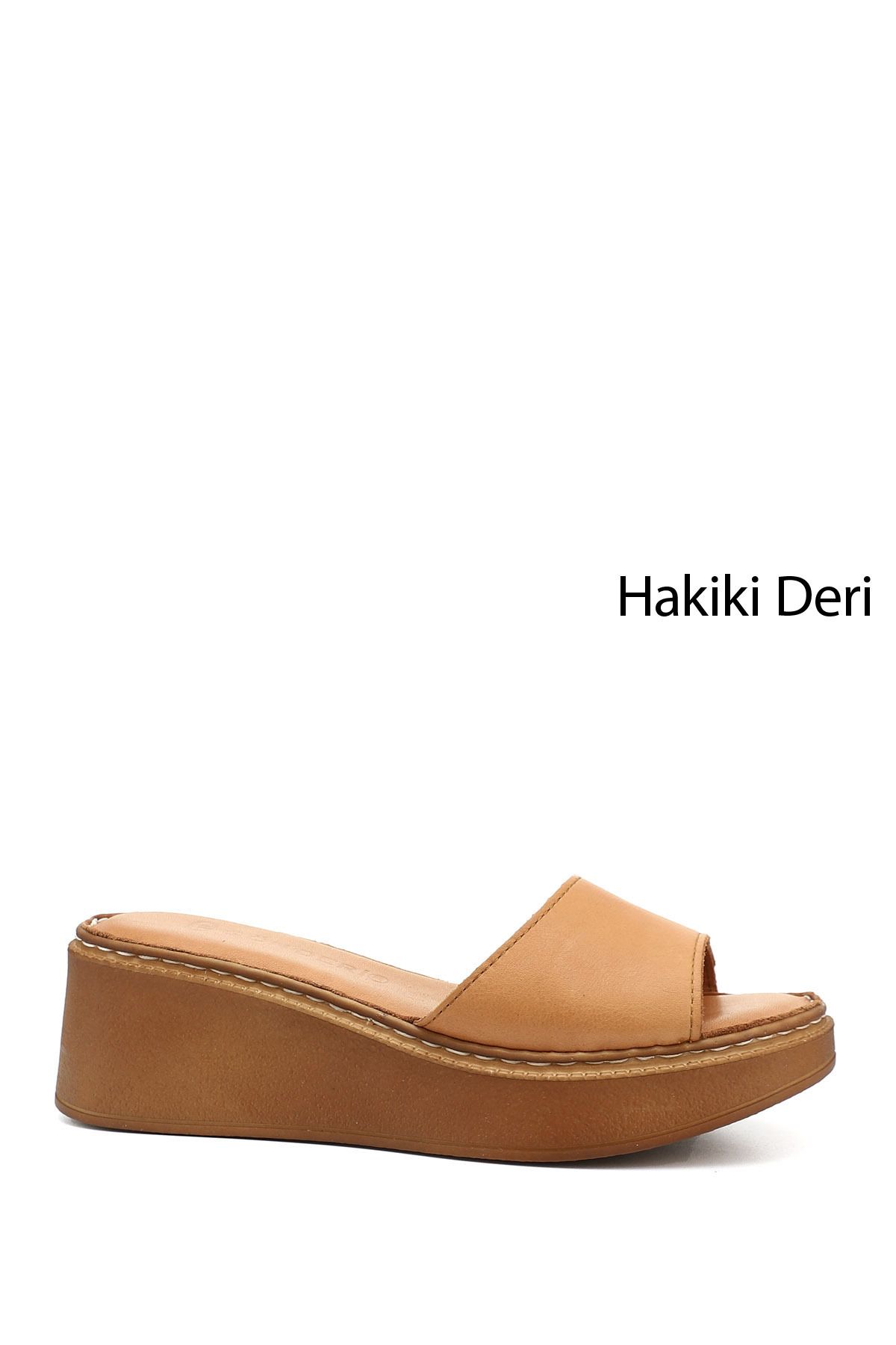 GÖNDERİ(R) Kadın / Kız Taba Antik Dolgu Taban Hakiki Deri Terlik