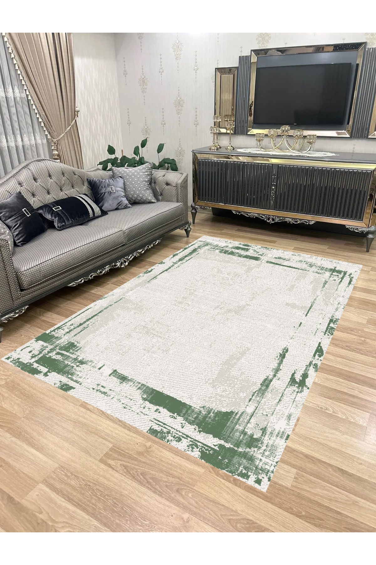 Bordo Halı Yıkanabilir Kaymaz Taban Halı Mutfak Dekor Yolluk Koridor Halısı Salon Halısı-GREES1013