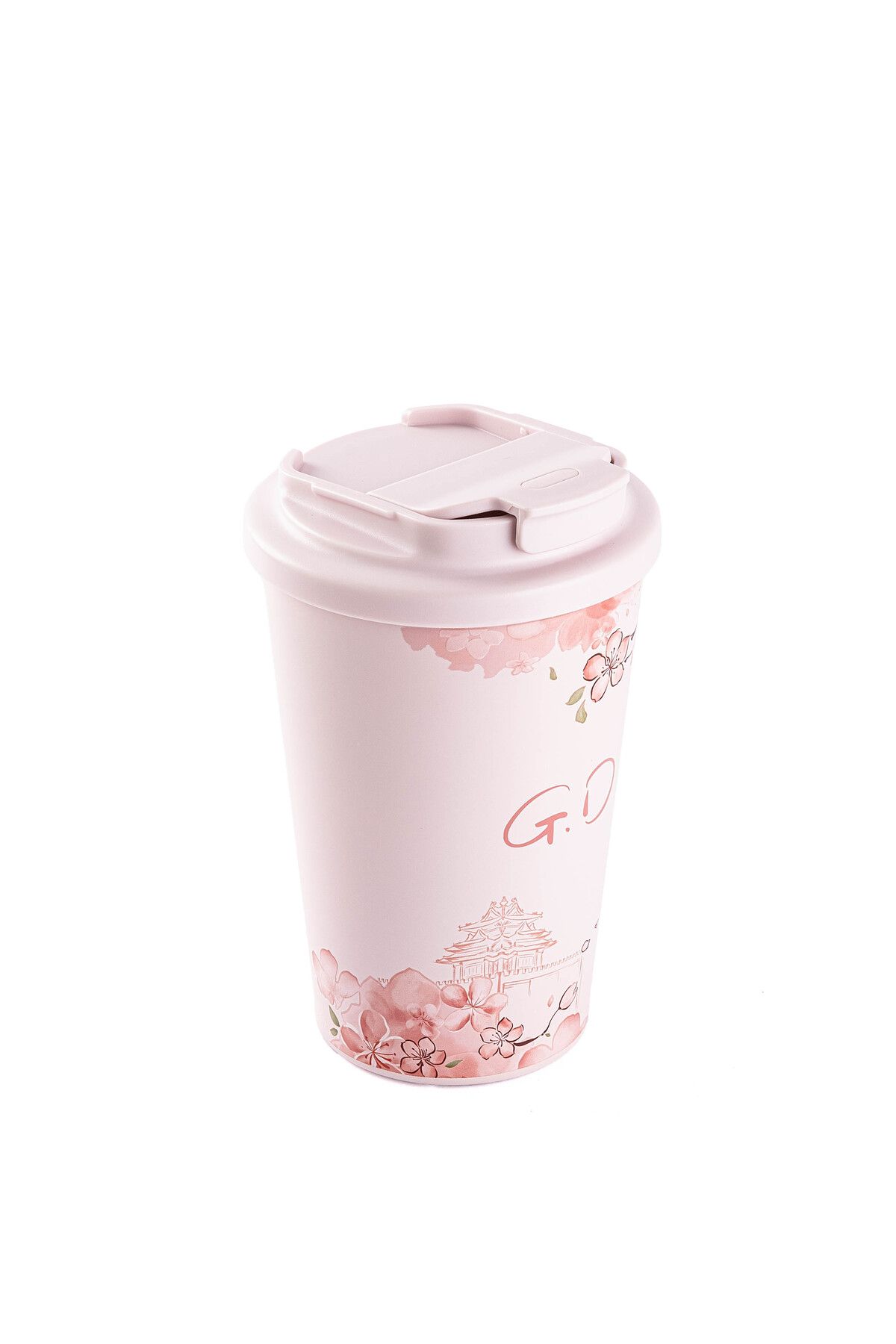 Tantitoni KAKE PEMBE SAKURA DESENLİ PASLANMAZ ÇELİK TERMOS BARDAK 380ML