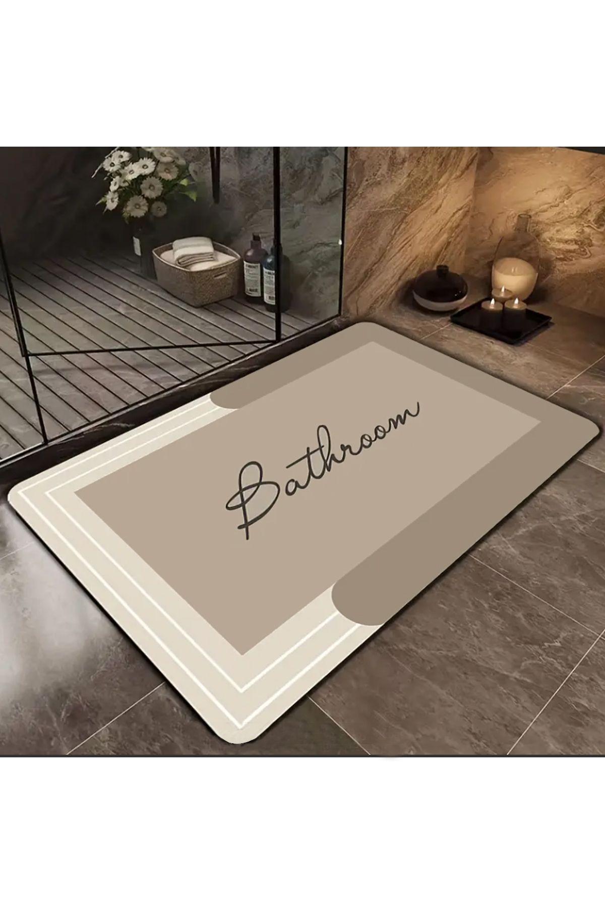 Chilai Home Nakoe Tekli Banyo Paspası, Kaydırmaz Tabanlı Djtbanyo